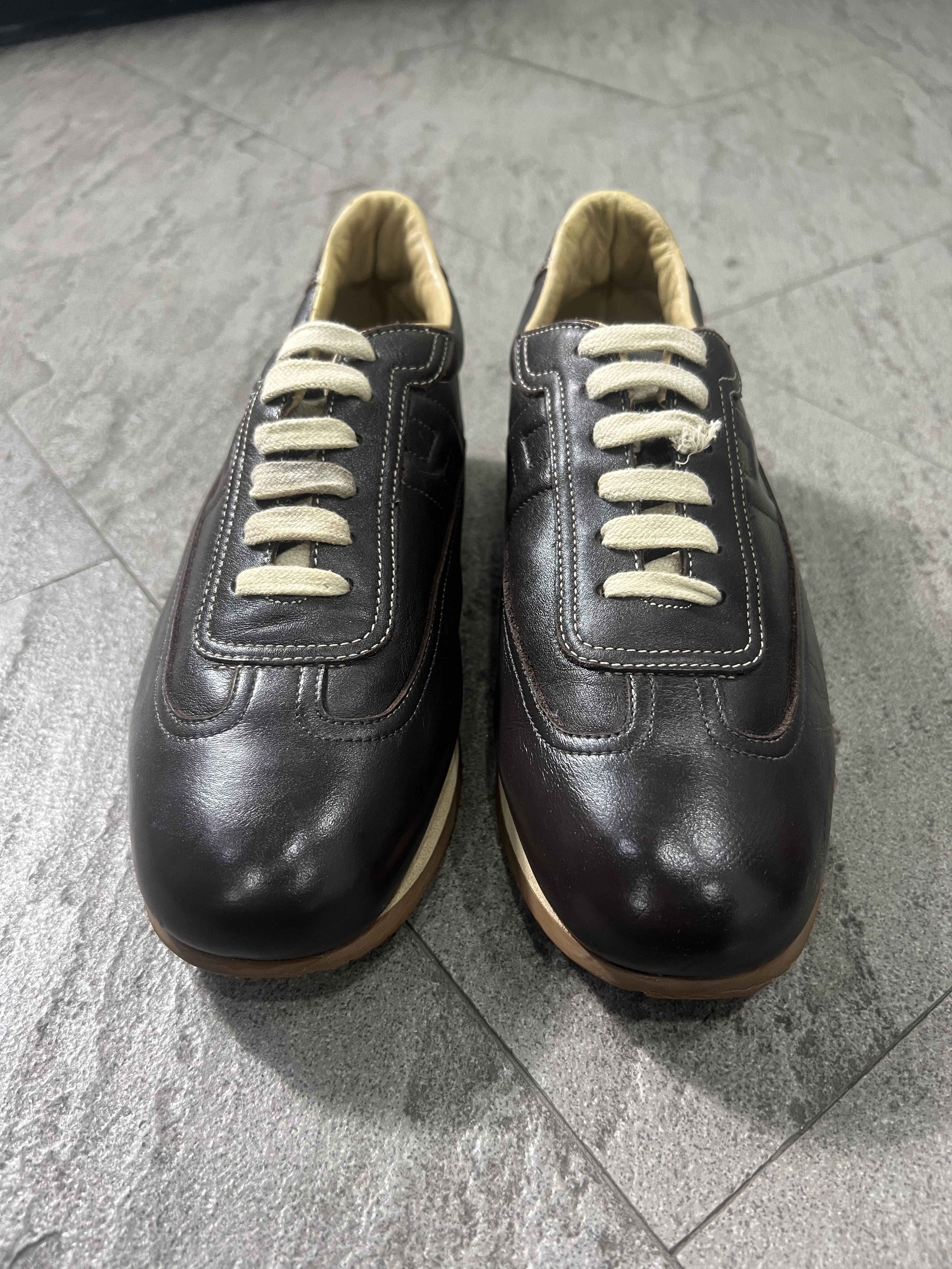 Hermes Hermes Leather Sneakers Brown H Logo Size 41 Italy Size US 8 / EU 41 - 2 Thumbnail