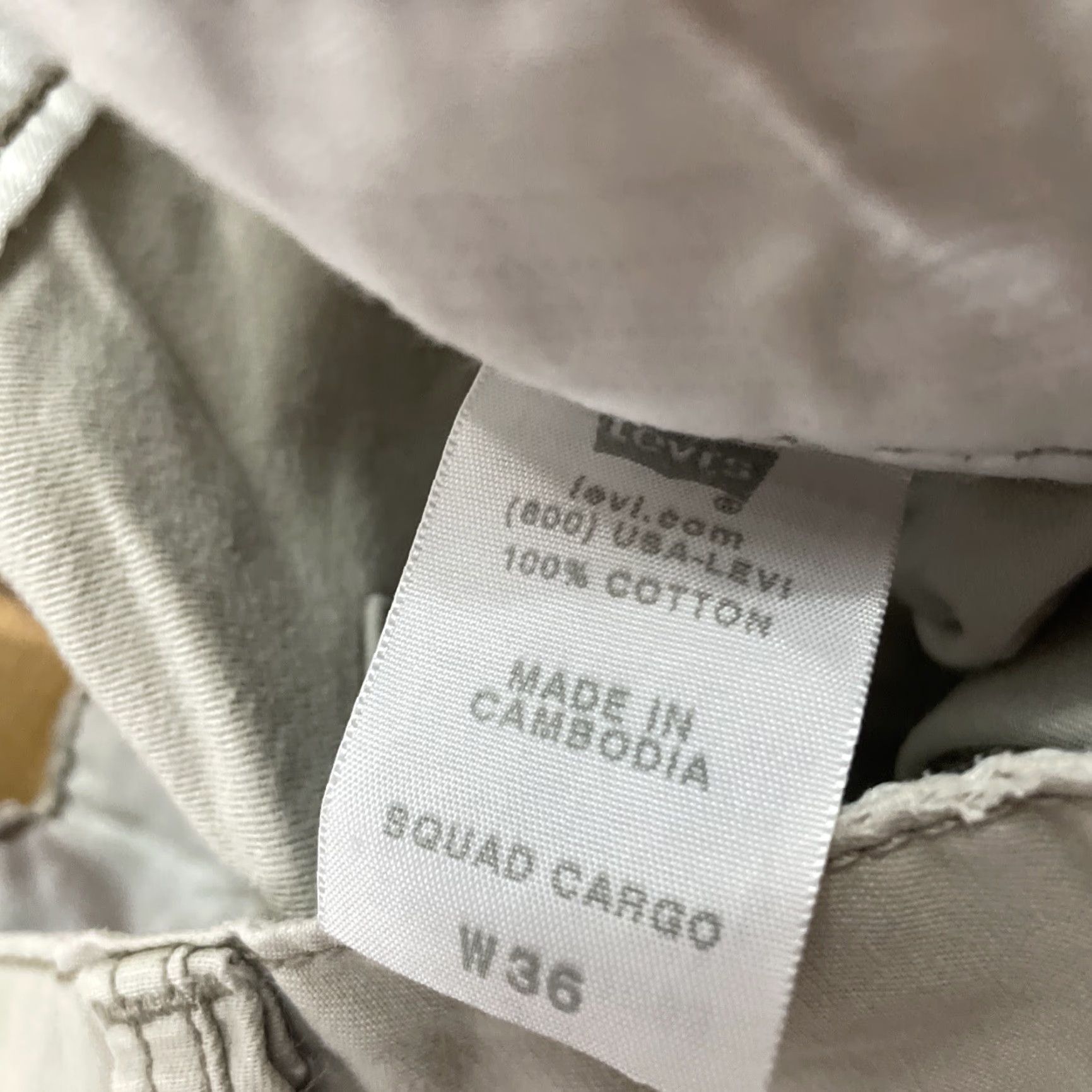 Levi's LEVI'S Cargo Shorts Men W36 Vtg Y2k Chunky Baggy Grunge Cream Cargo Bermuda 10' Size US 36 / EU 52 - 5 Thumbnail