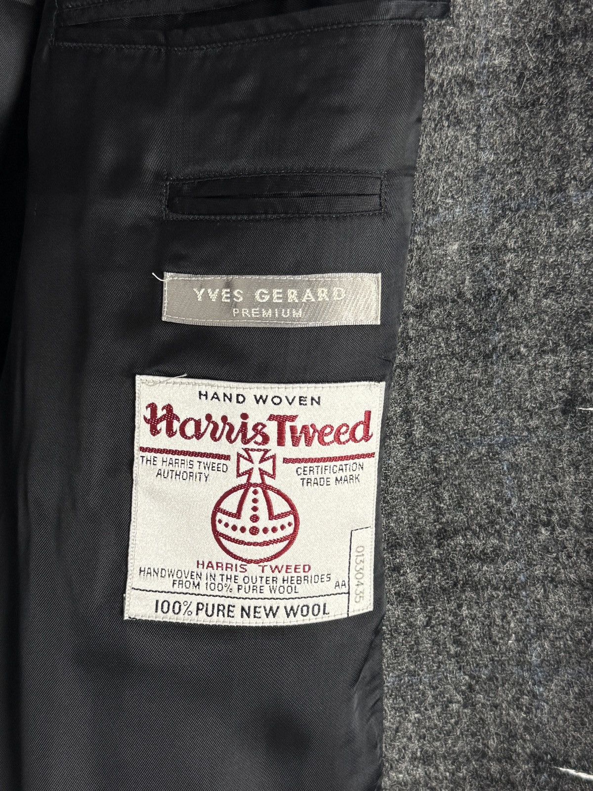 Harris Tweed Yves Gerard Harris Tweed Wool Check 2 Button Blazer Jacket Size US L / EU 52-54 / 3 - 8 Thumbnail