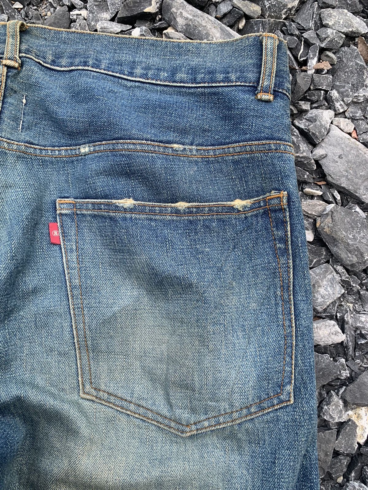 Kapital RARE💥BRAITONE SELVEDGE JAPANESE DISTRESSED DENIM Size US 39 - 16 Thumbnail
