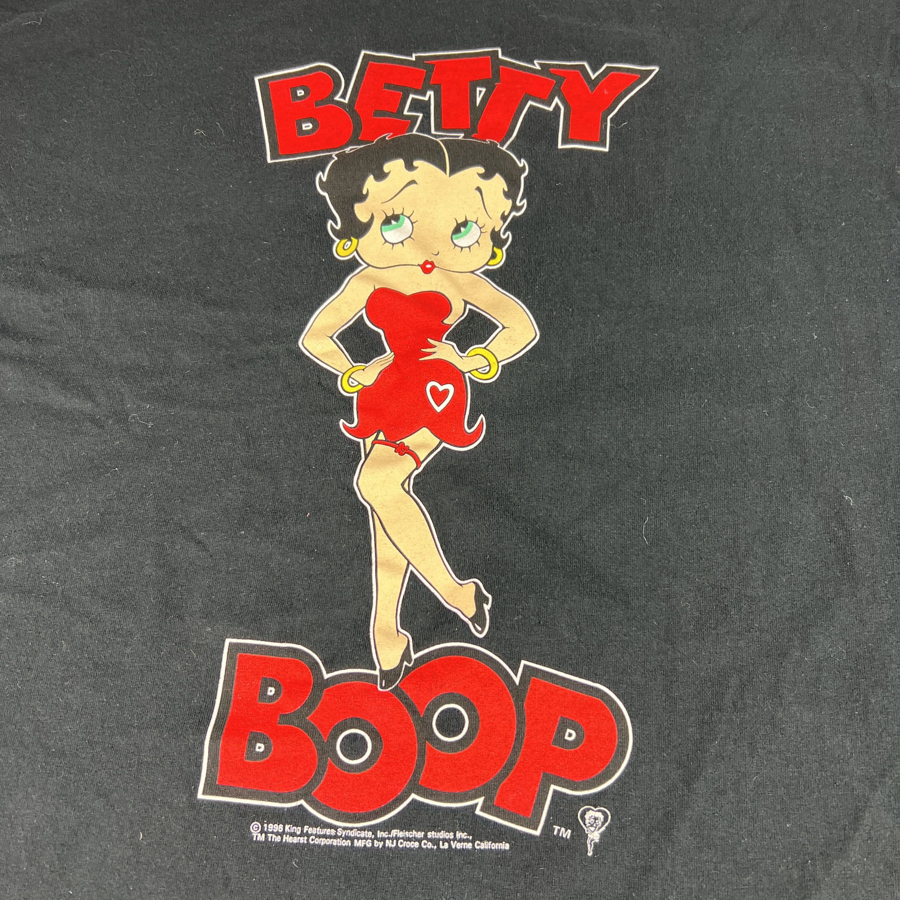 Vintage VTG 90s Betty Boop Shirt Black Double Sided Short Sleeve Tee Size US XXL / EU 58 / 5 - 3 Thumbnail