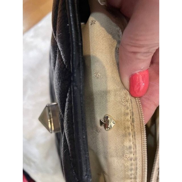 Kate Spade KATE SPADE Gold Coast BLACK LEATHER Charlize Quilted Flap Sh Size ONE SIZE - 10 Thumbnail