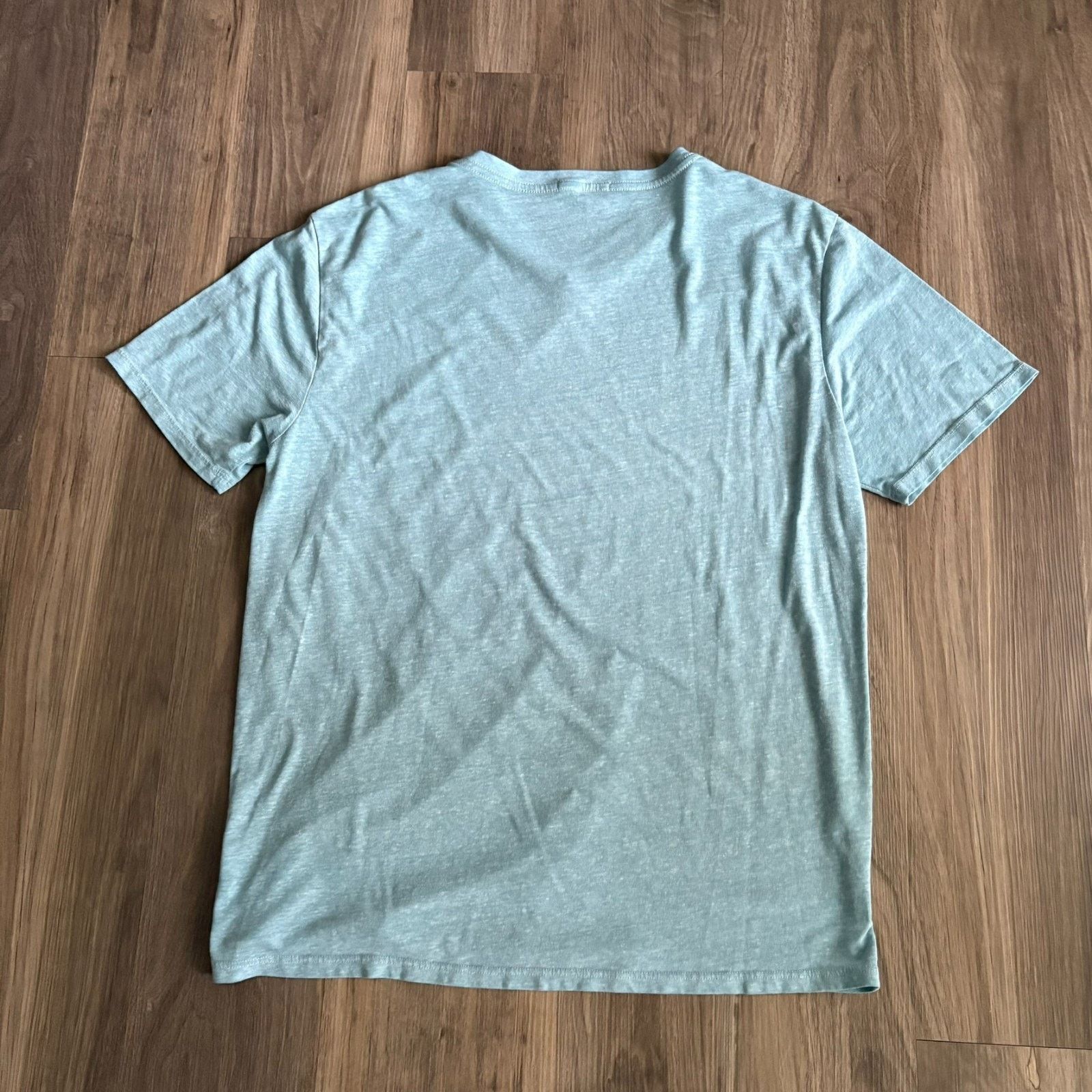 Marine Layer Marine Layer V-Neck T-Shirt Men's Size L Light Blue Rayon Size US L / EU 52-54 / 3 - 7 Thumbnail