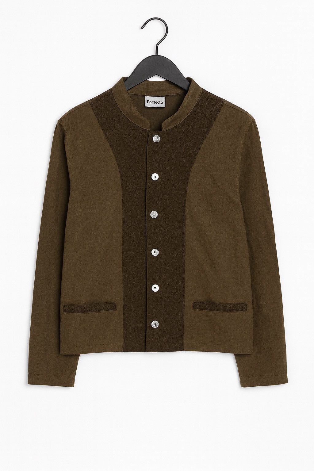 Issey Miyake Plantation Vintage Brown Embroidered Mandarin Collar Jacket Size M / US 6-8 / IT 42-44 - 1 Thumbnail