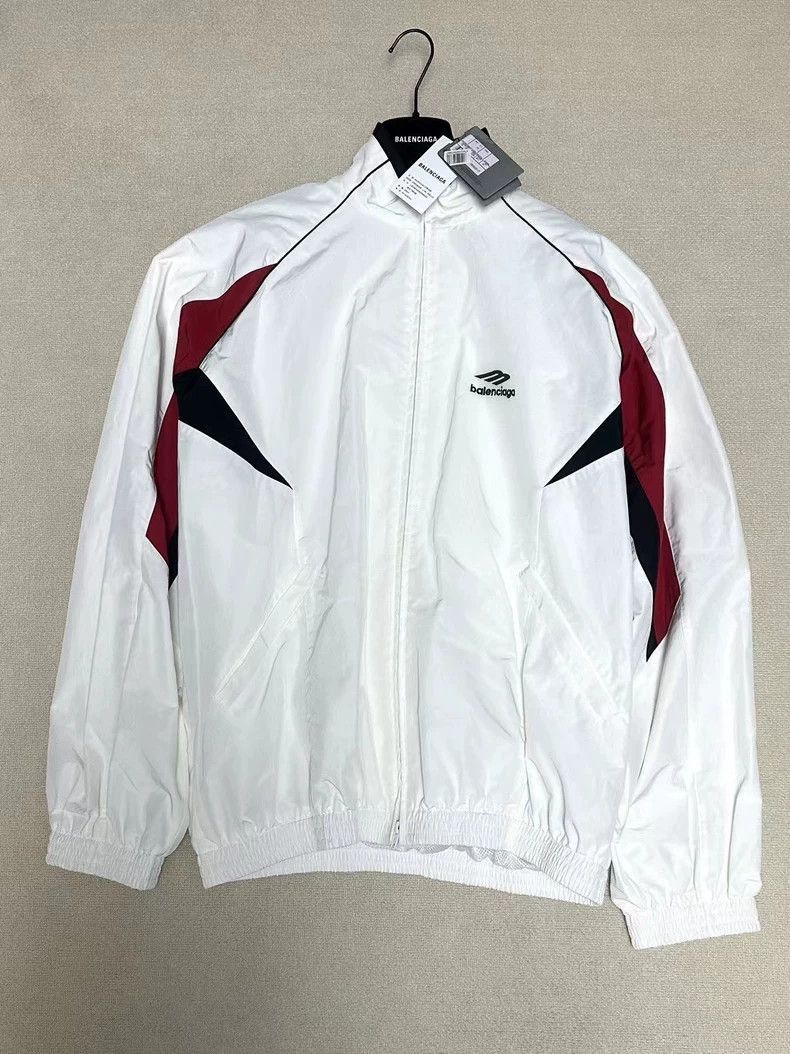 Balenciaga Balenciaga 24fw 3B white and red color blocked sports jacke Size US XS / EU 42 / 0 - 1 Thumbnail