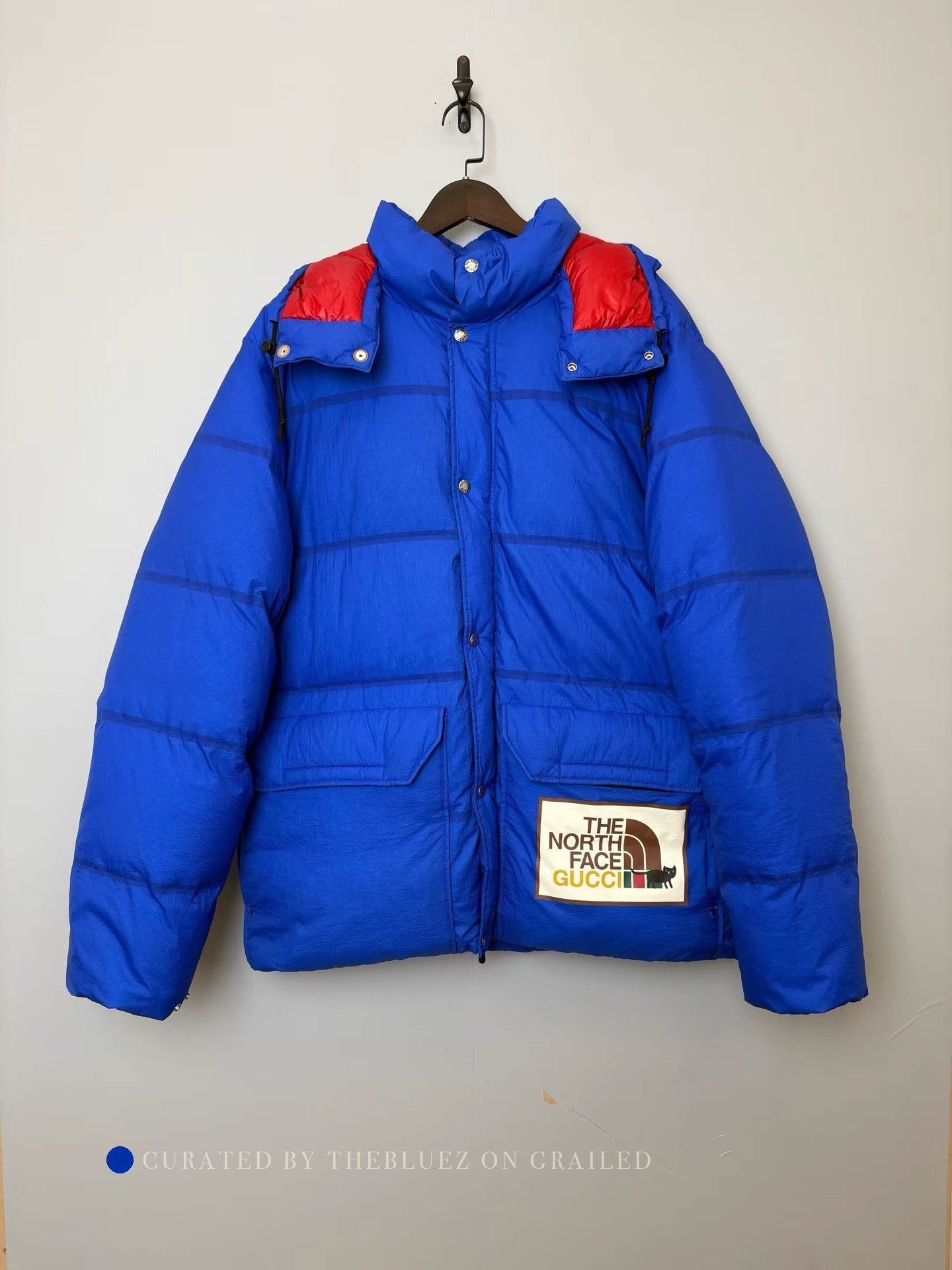 Gucci Stylish Blue Down Jacket from Collaboration Size US L / EU 52-54 / 3 - 1 Thumbnail