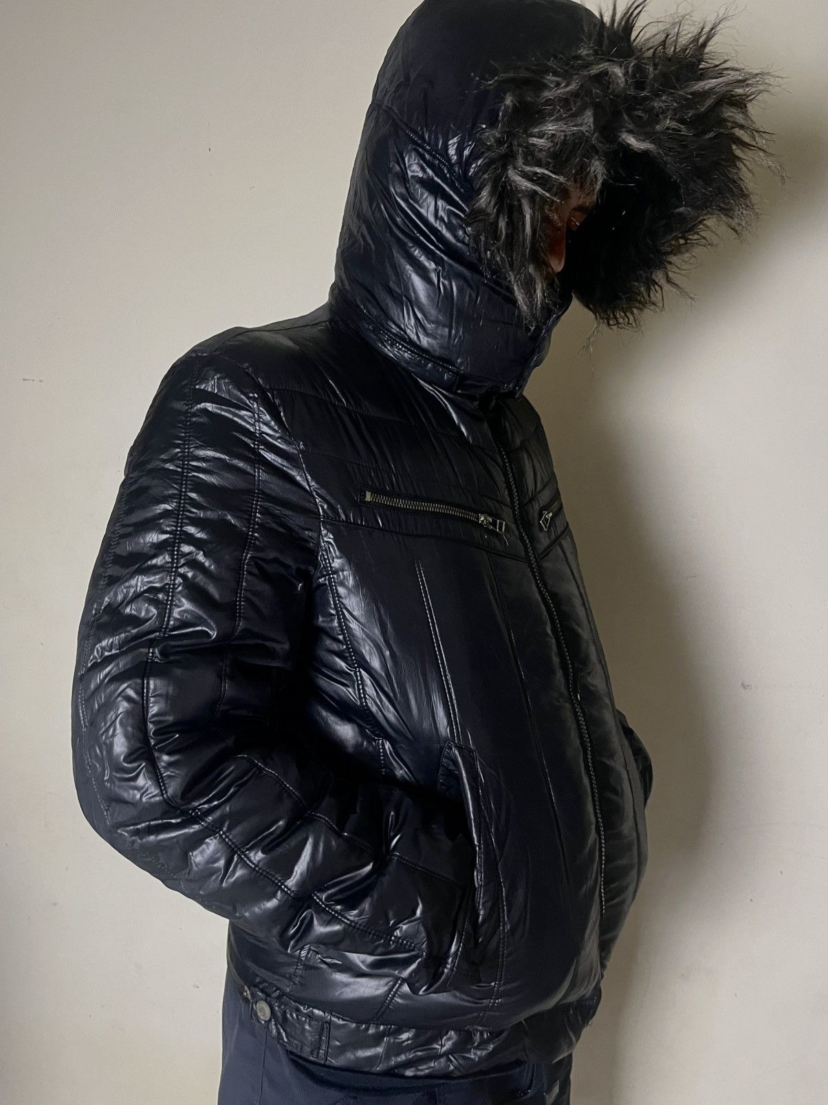 If Six Was Nine 2000s ‘ Spinash Fur Faux Jacket Black / Vkei /Lgb style Size US M / EU 48-50 / 2 - 7 Thumbnail