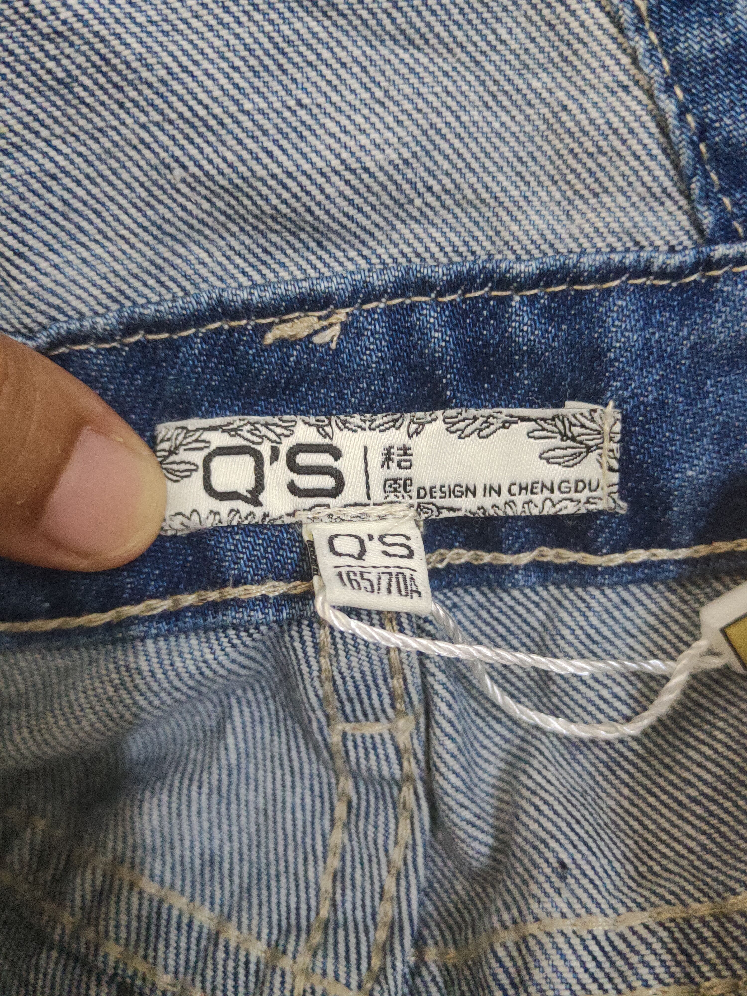 Japanese Brand × Vintage Vintage by Q's Blue Distressed Denim Jumpsuits Size 31" - 19 Thumbnail