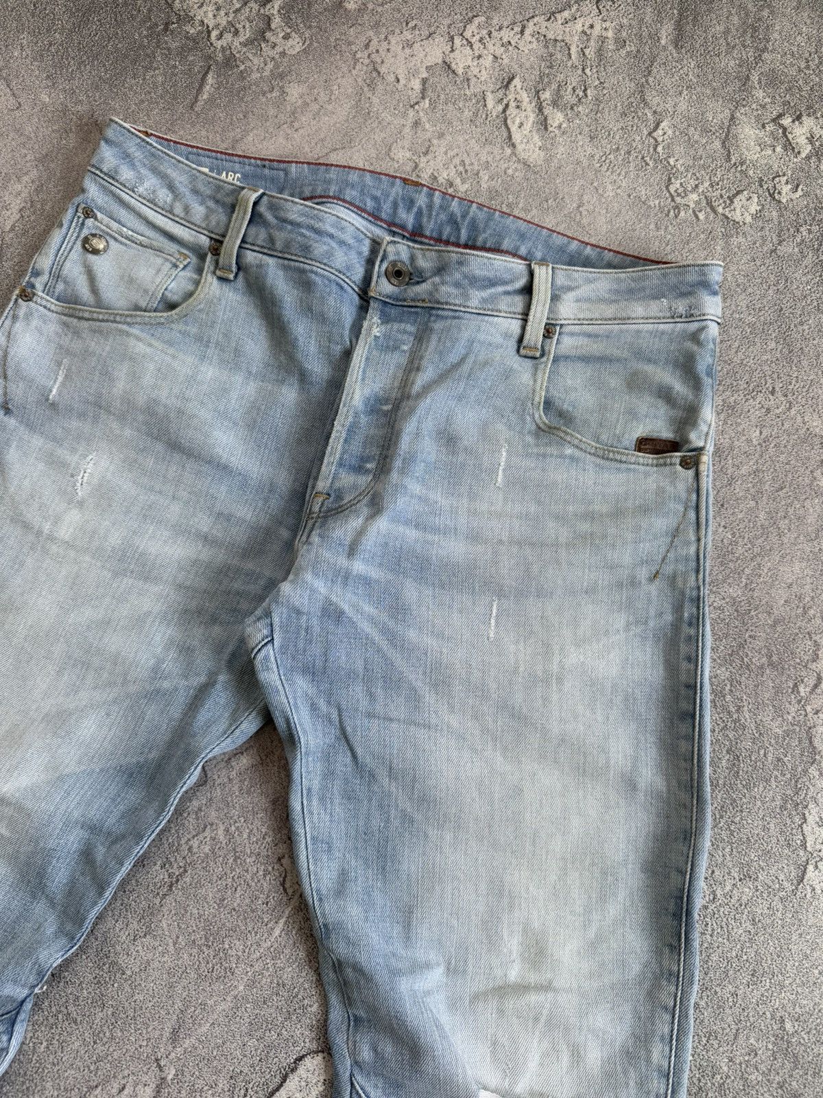 G-Star G star raw 34/36 ARC 3D slim Distressed denim pant trouser Size US 34 / EU 50 - 3 Thumbnail