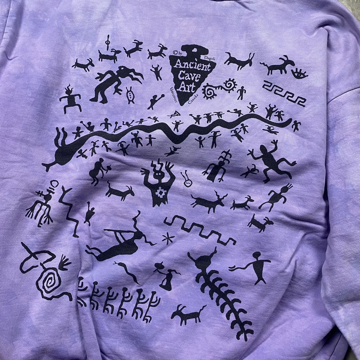 Vintage Rare 90s Dagoli Ancient Cave Art Gecko Surf Boxy Crewneck Size US L / EU 52-54 / 3 - 9 Thumbnail
