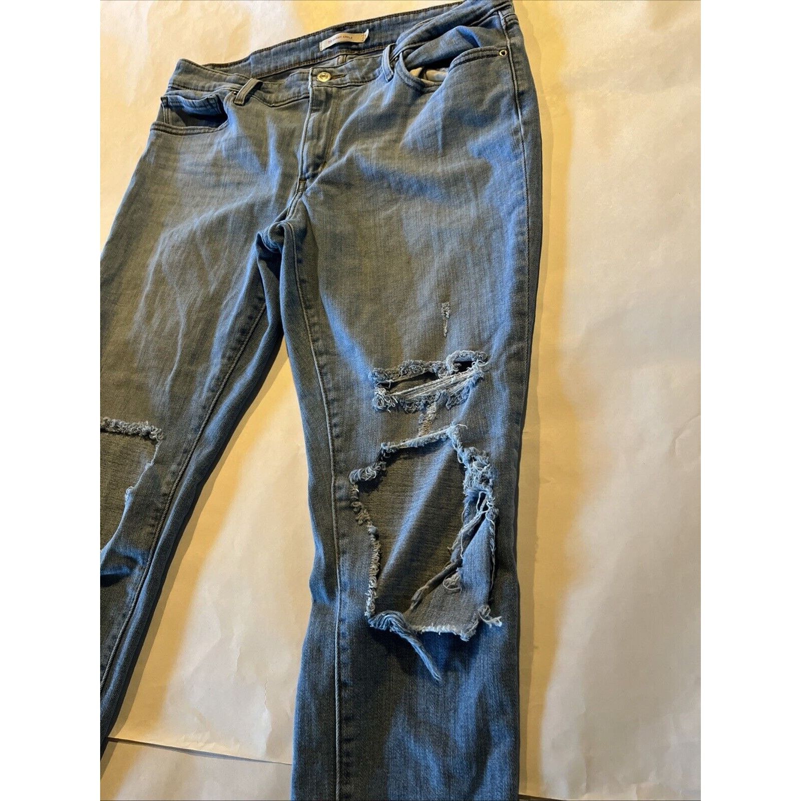 Levi's Levi’s 711 Jeans 32x27 Blue Skinny Ankle Mid Rise Stretch Size 32" / US 10 / IT 46 - 3 Thumbnail