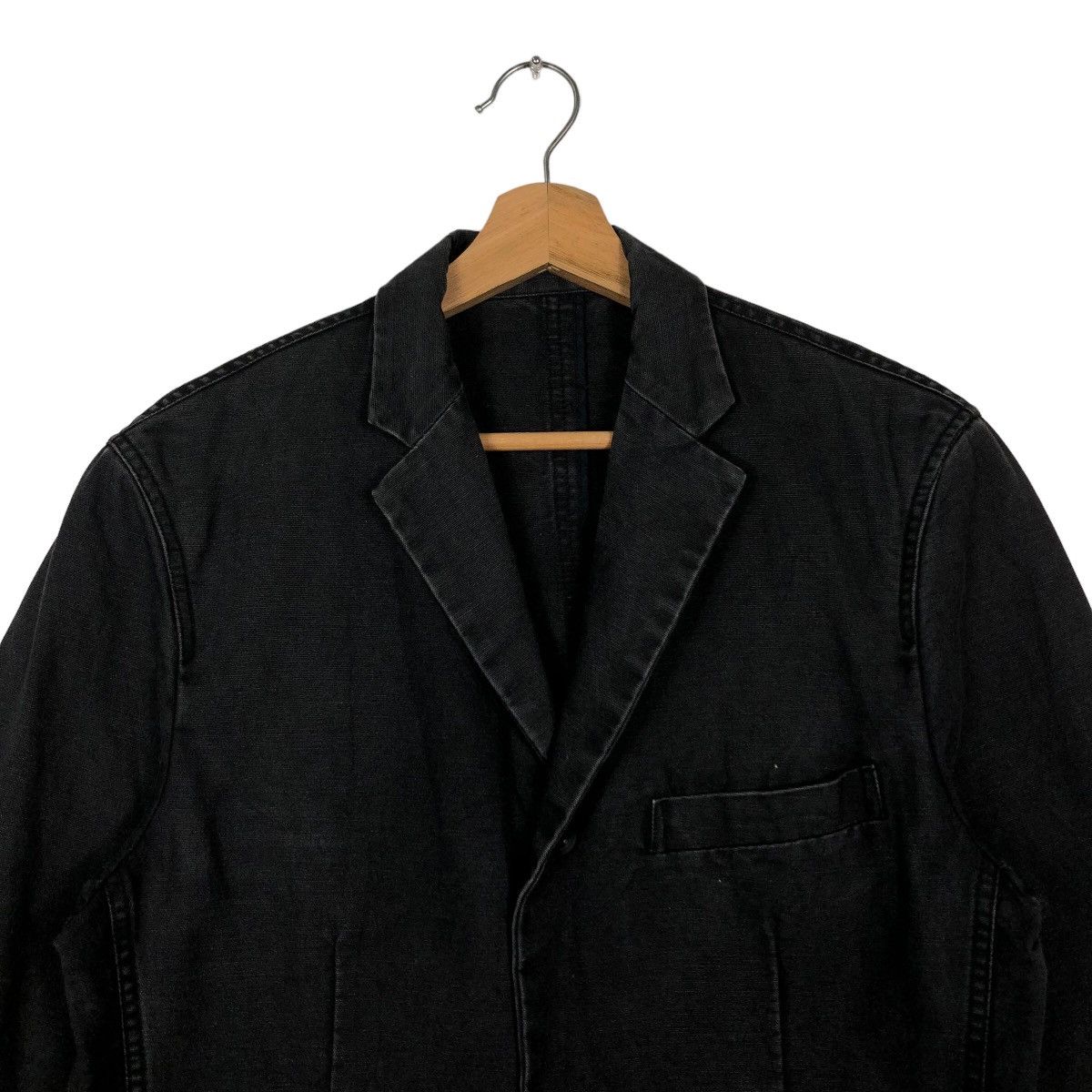 Comme Ca Ism 🔥Iconic Black - Double Breast Chore Hickory Work Jacket Size US L / EU 52-54 / 3 - 2 Thumbnail
