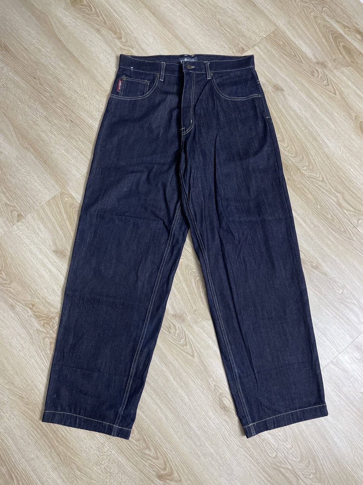 Marc Buchanan × Pelle Pelle × Vintage Vintage Pele Pele X Marc Buchanan Baggy denim pants Size US 34 / EU 50 - 1 Thumbnail