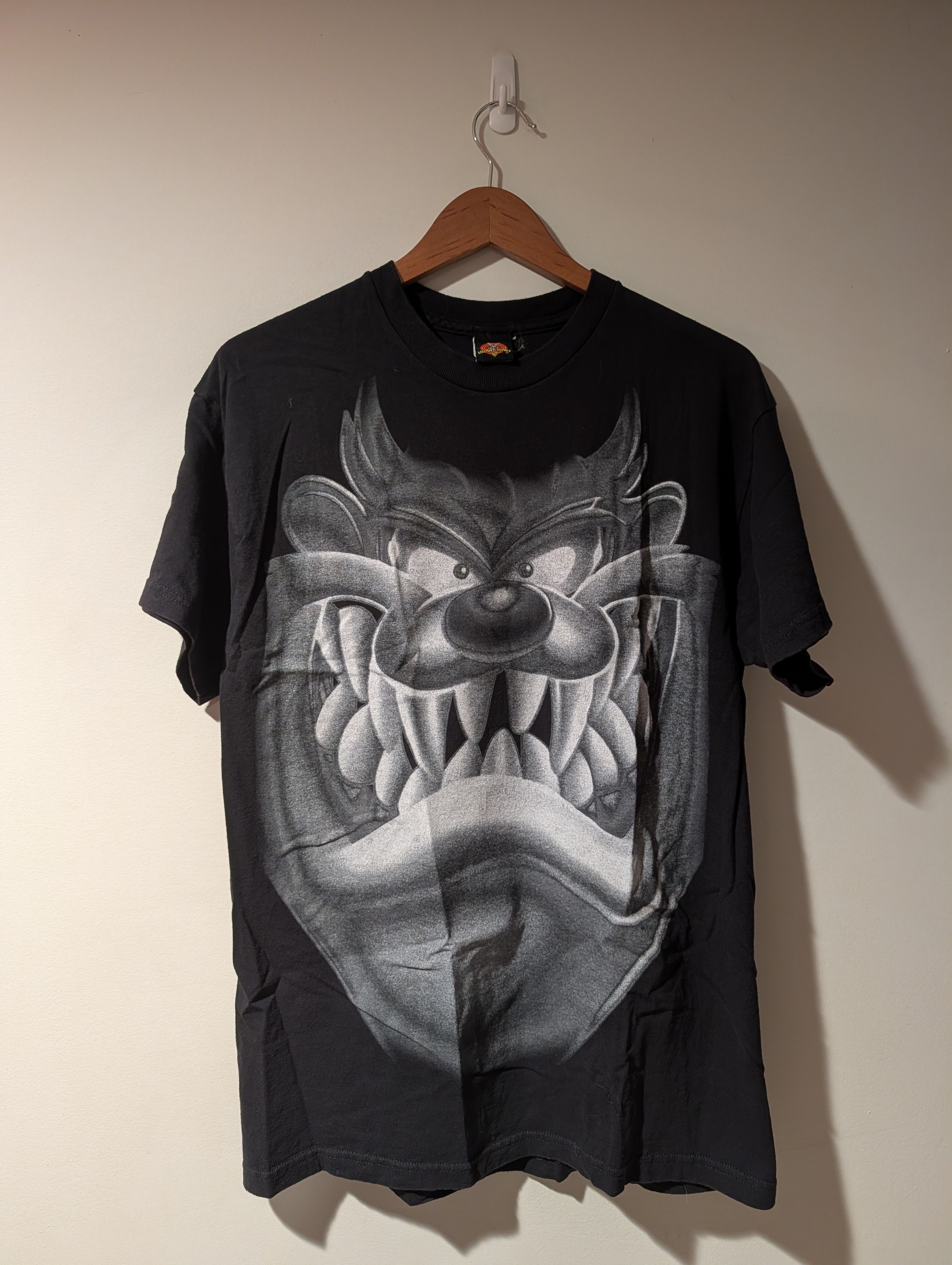 Warner Bros VTG Looney Tunes Taz Tasmanian Devil Big Face T Shirt Mens L Size US L / EU 52-54 / 3 - 1 Thumbnail