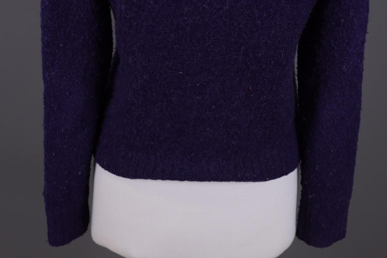 Designer Miss Sixty Purple Knit Cropped Sweater Size S Size S / US 4 / IT 40 - 11 Thumbnail