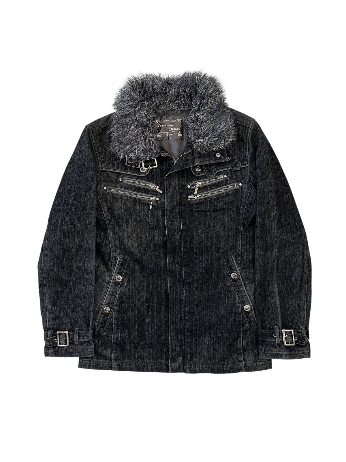 Japanese Brand 2000s Commontage 🇯🇵 Bondage Fur Jacket Vkei Style Size US L / EU 52-54 / 3 - 1 Thumbnail