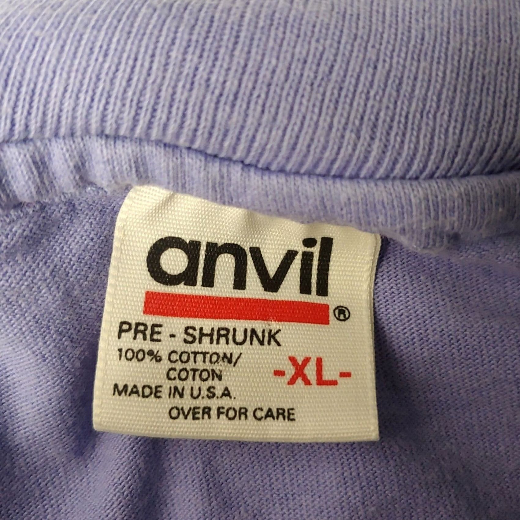 Anvil VINTAGE Anvil Cowboy Western Dallas Texas Purple Short Sleeve Crew Neck T-Shirt XL Men ผ Size US XL / EU 56 / 4 - 4 Thumbnail