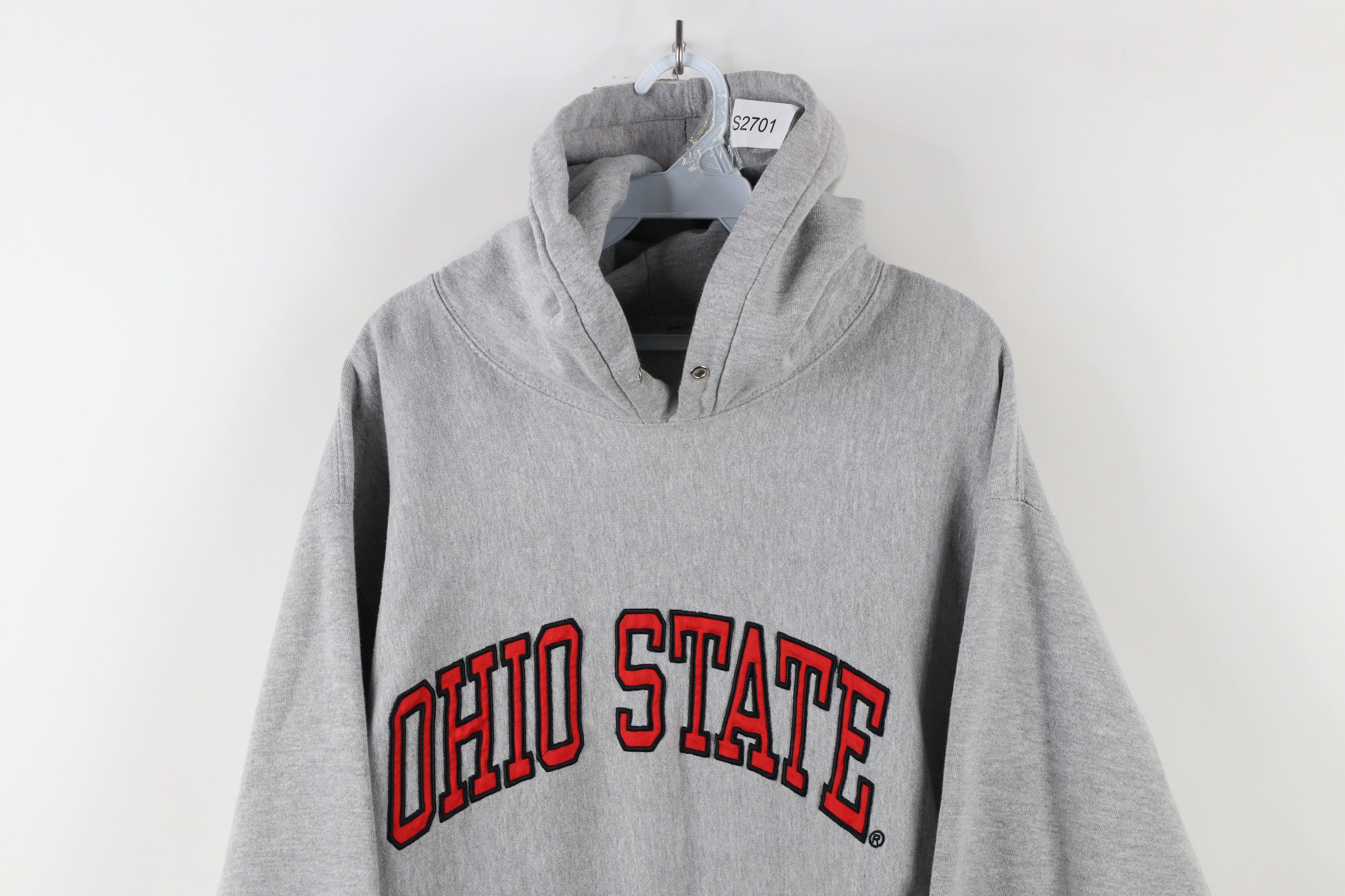 Vintage Vintage 90s Spell Ohio State University Hoodie Sweatshirt Size US XL / EU 56 / 4 - 2 Thumbnail