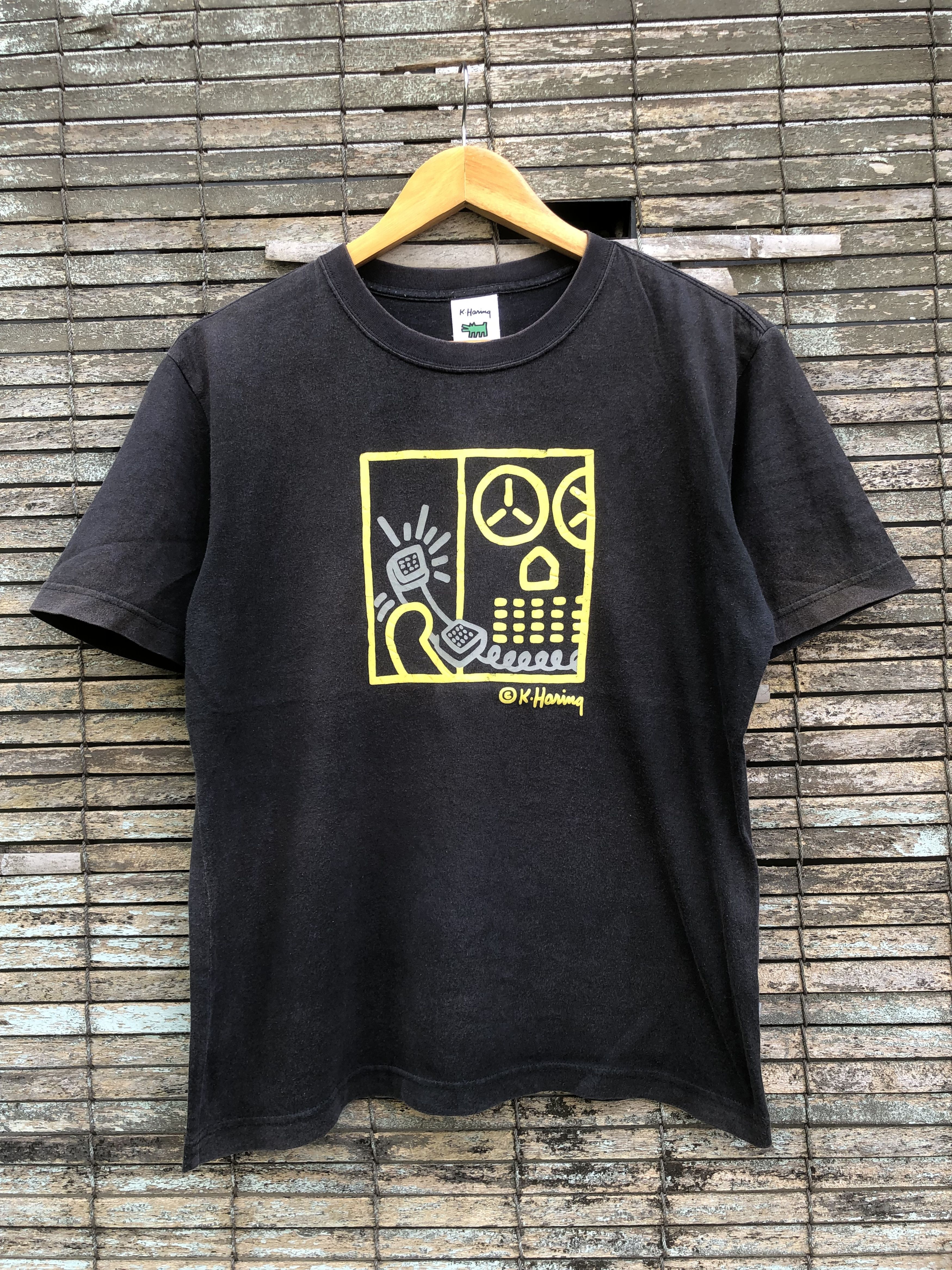 Vintage Vintage Sunfaded Keith Haring Telephone POP UP Graphic Tee Size US M / EU 48-50 / 2 - 1 Thumbnail