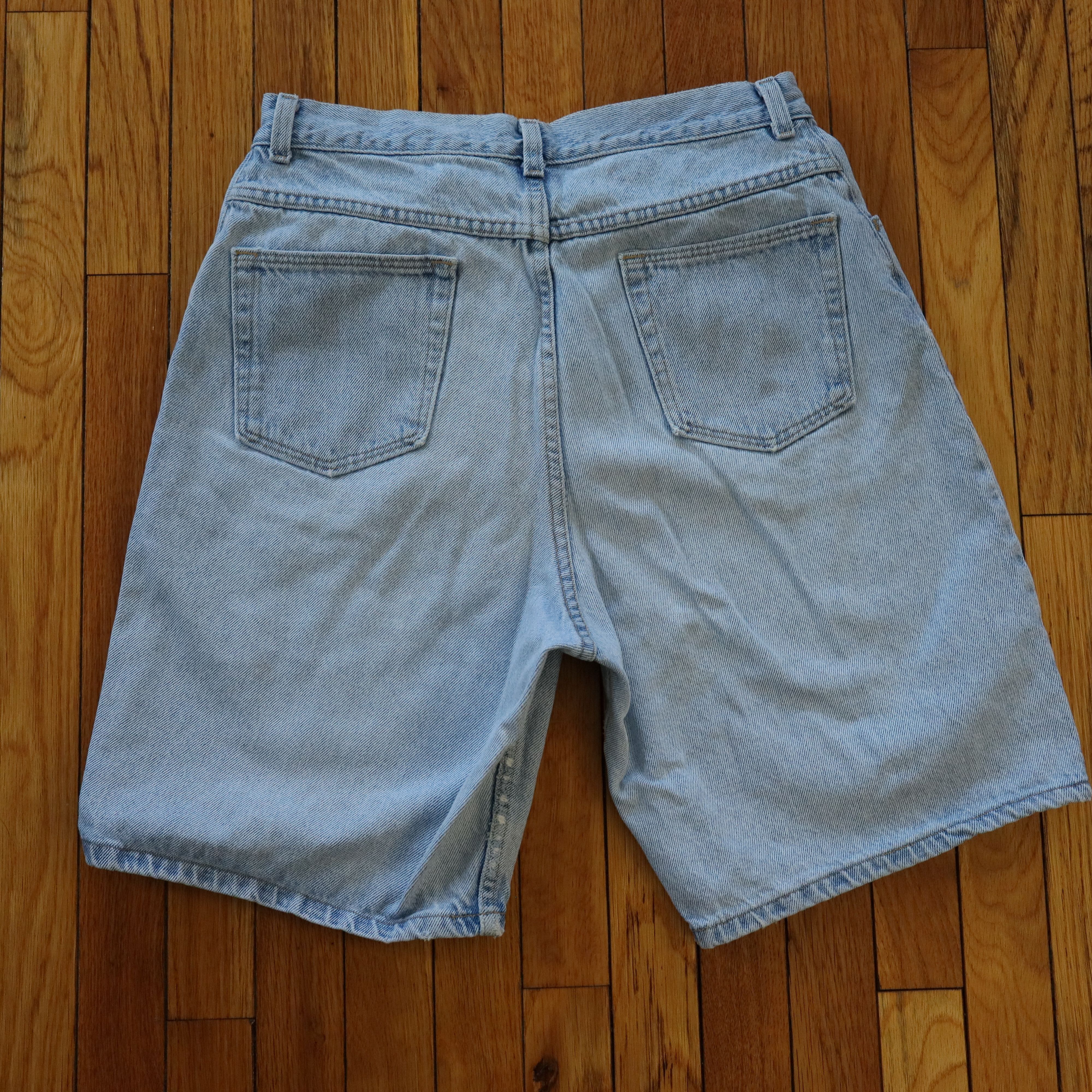 Carhartt × Levi's × Wrangler Vintage 90s Wrangler Light Wash Skater Denim Shorts Jorts 31 Size US 31 - 6 Thumbnail