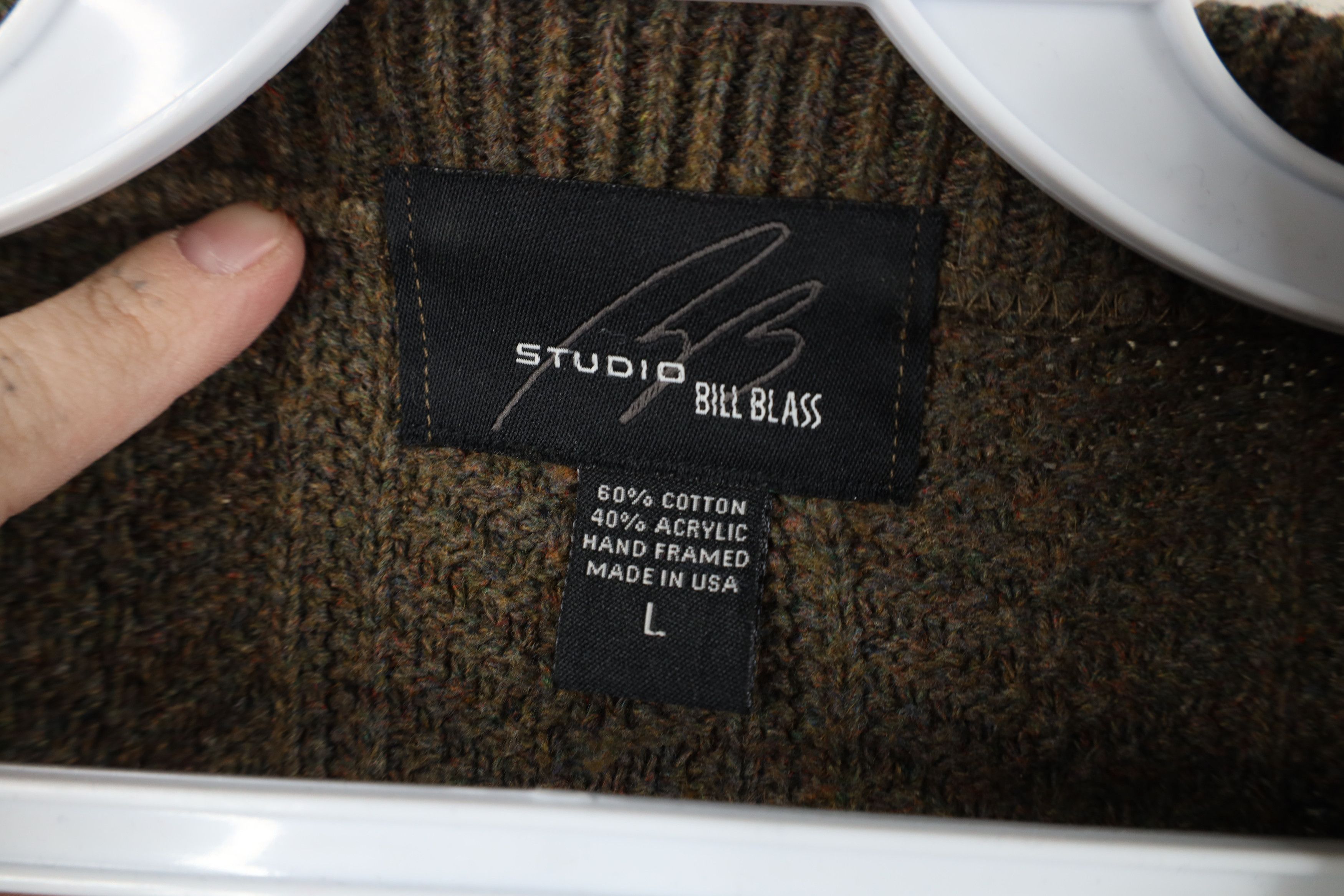 Vintage Vintage 90s Streetwear Knit Crewneck Sweater Brown USA Size US L / EU 52-54 / 3 - 6 Thumbnail