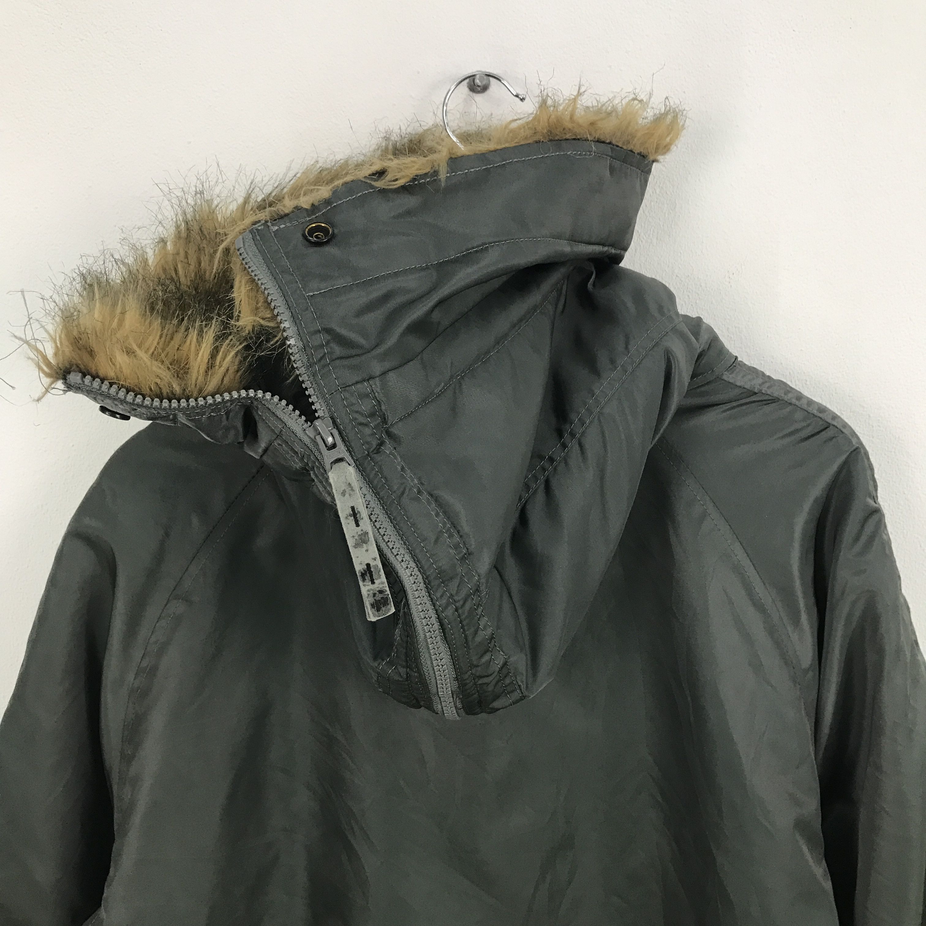 Alpha Industries Rare Alpha industries Heavy Zipper Jacket Fur Hoodie Size US L / EU 52-54 / 3 - 5 Thumbnail