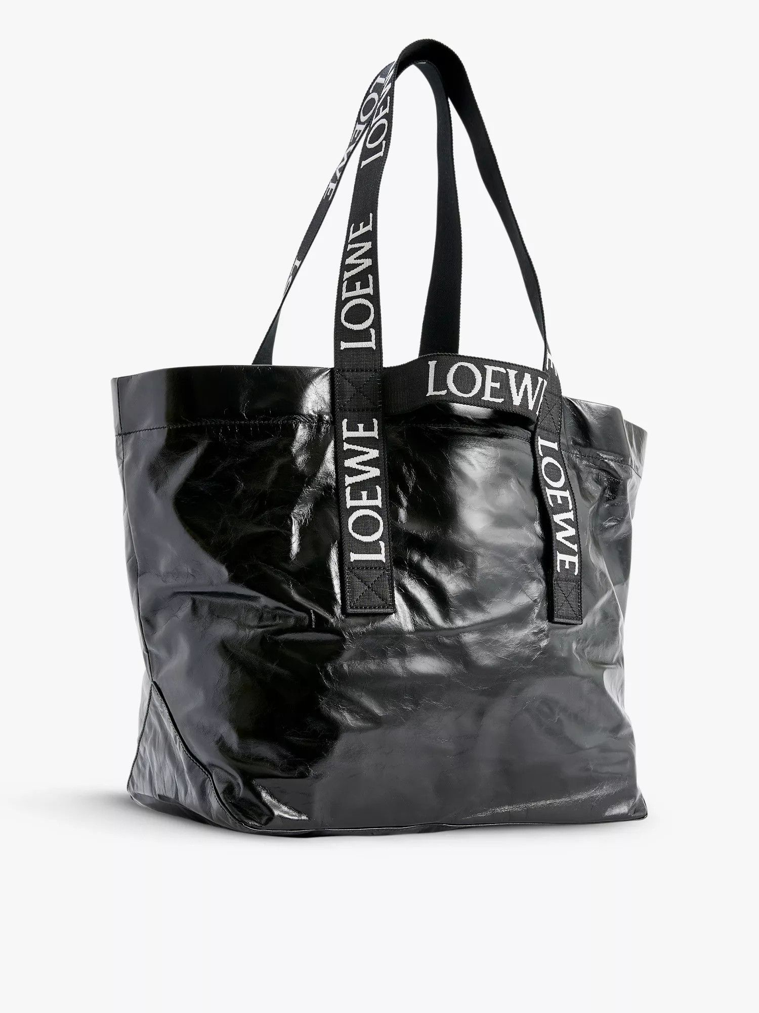 Loewe LOEWE Fold black twin handle lightweight leather tote bag Size ONE SIZE - 4 Thumbnail