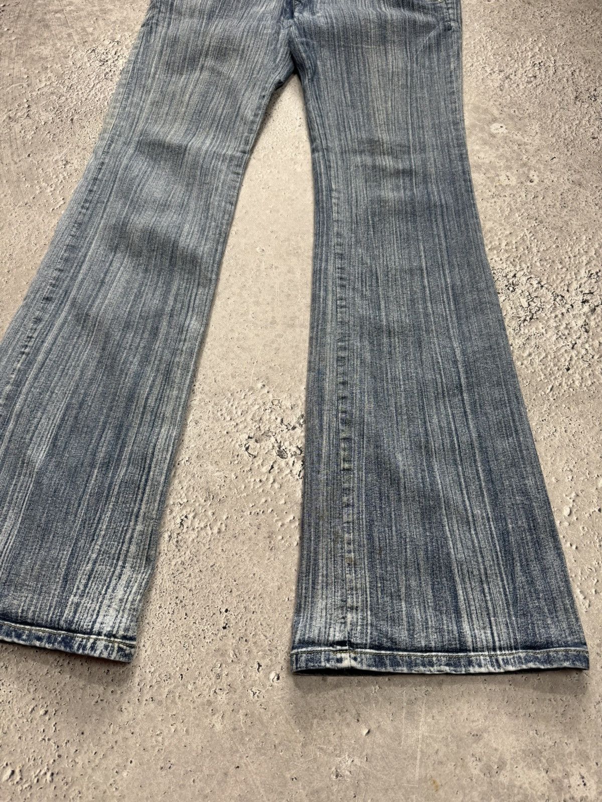 Other Vintage Flared Denim Jeans Women Bootcut Blue Y2K Low Rise Size 28" / US 6 / IT 42 - 2 Thumbnail