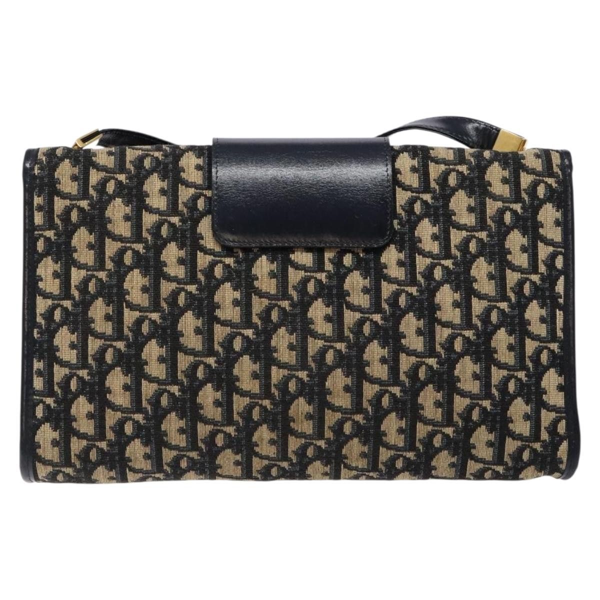 Dior DIOR Trotter Canvas Shoulder Bag Navy Gold Size ONE SIZE - 3 Thumbnail