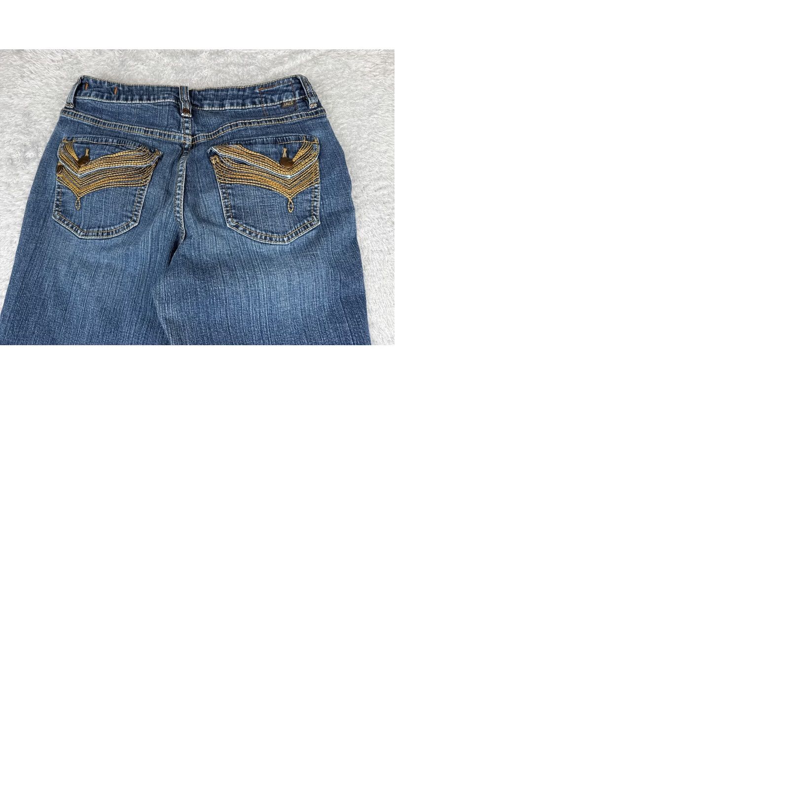 AG Jeans Jag Jeans Womens Jeans 6 Blue Denim Mid Rise Bootcut Cotton Embroidered 27x32 Size 28" / US 6 / IT 42 - 10 Thumbnail