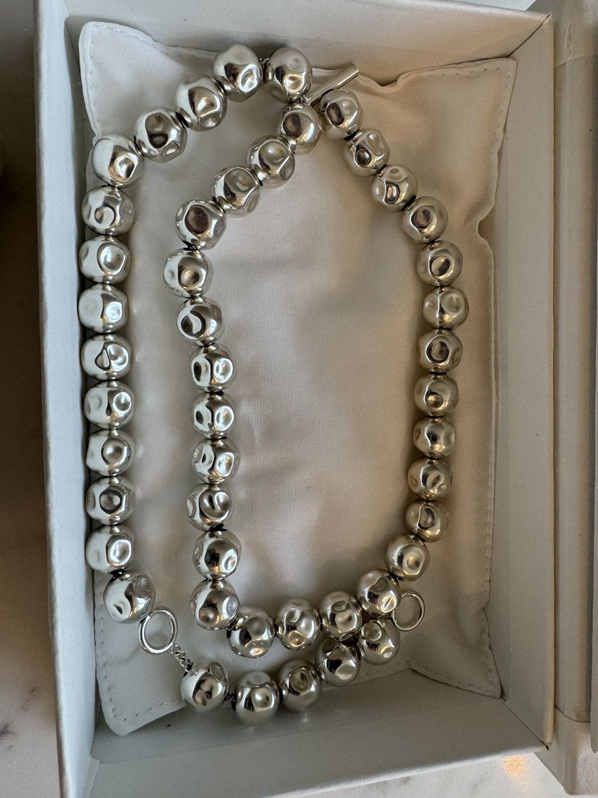 Jil Sander Sterling Silver Sphere Necklace