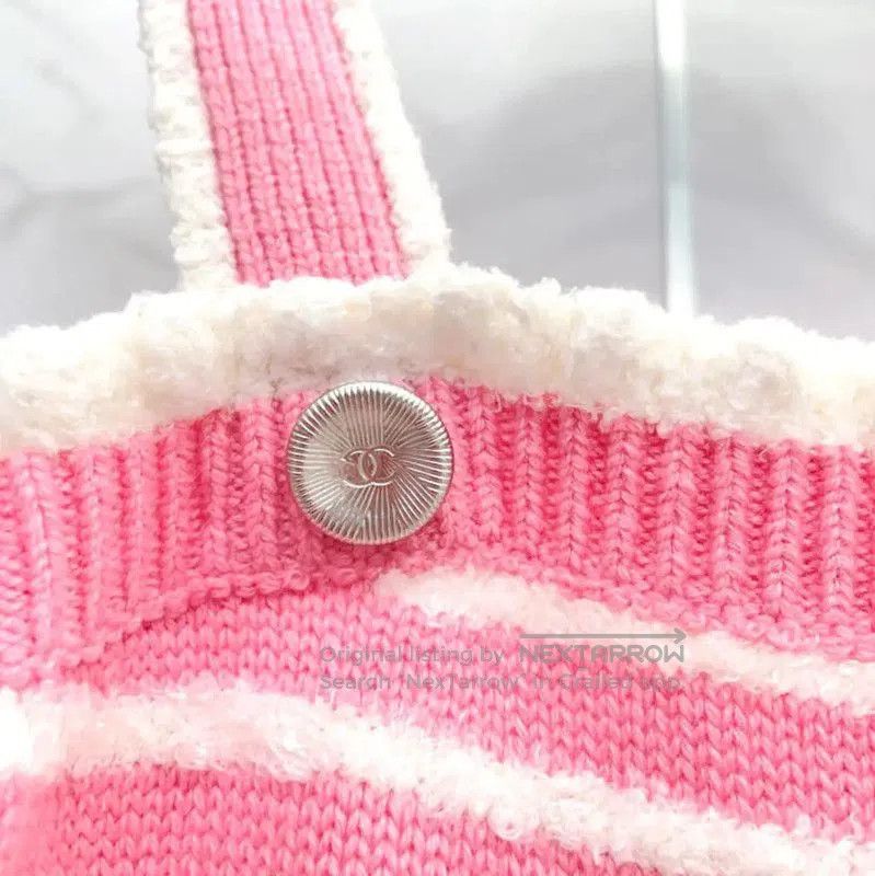 Chanel Chanel Pink Striped Wool Blend Dress . Size S / US 4 / IT 40 - 6 Thumbnail