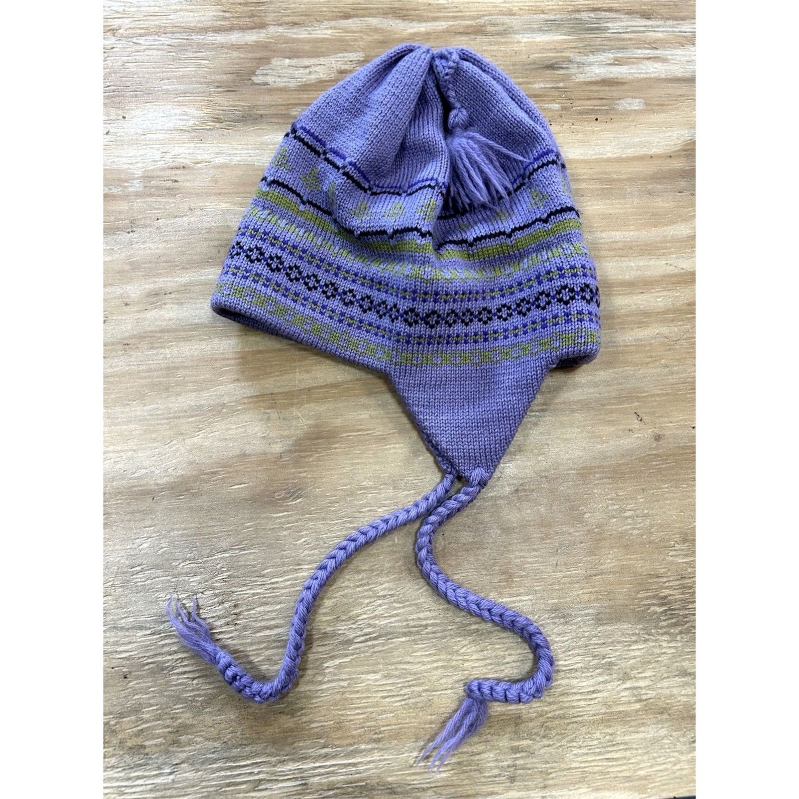Vintage VINTAGE Vermont Originals Wool Beanie Hat Skiing Snowboarding Ski Snowboard Purple Green Black Size ONE SIZE - 4 Thumbnail