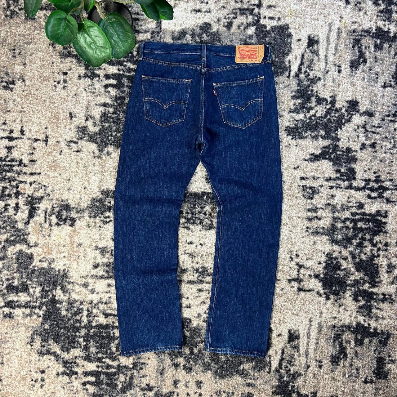 Levi's 501 Levis Vintage Y2K Deep Blue Denim Jeans Streetwear Style Size US 33 - 1 Thumbnail