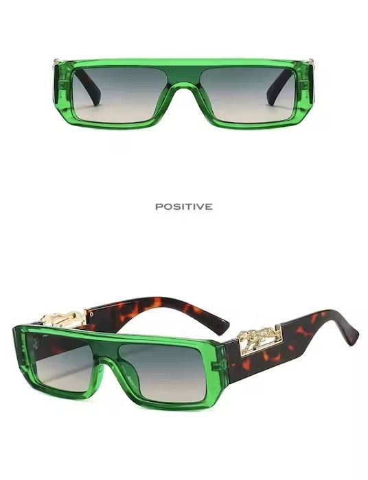 Electric Visual × Vintage Green Frame Leopard Sunglasess Size ONE SIZE - 4 Thumbnail