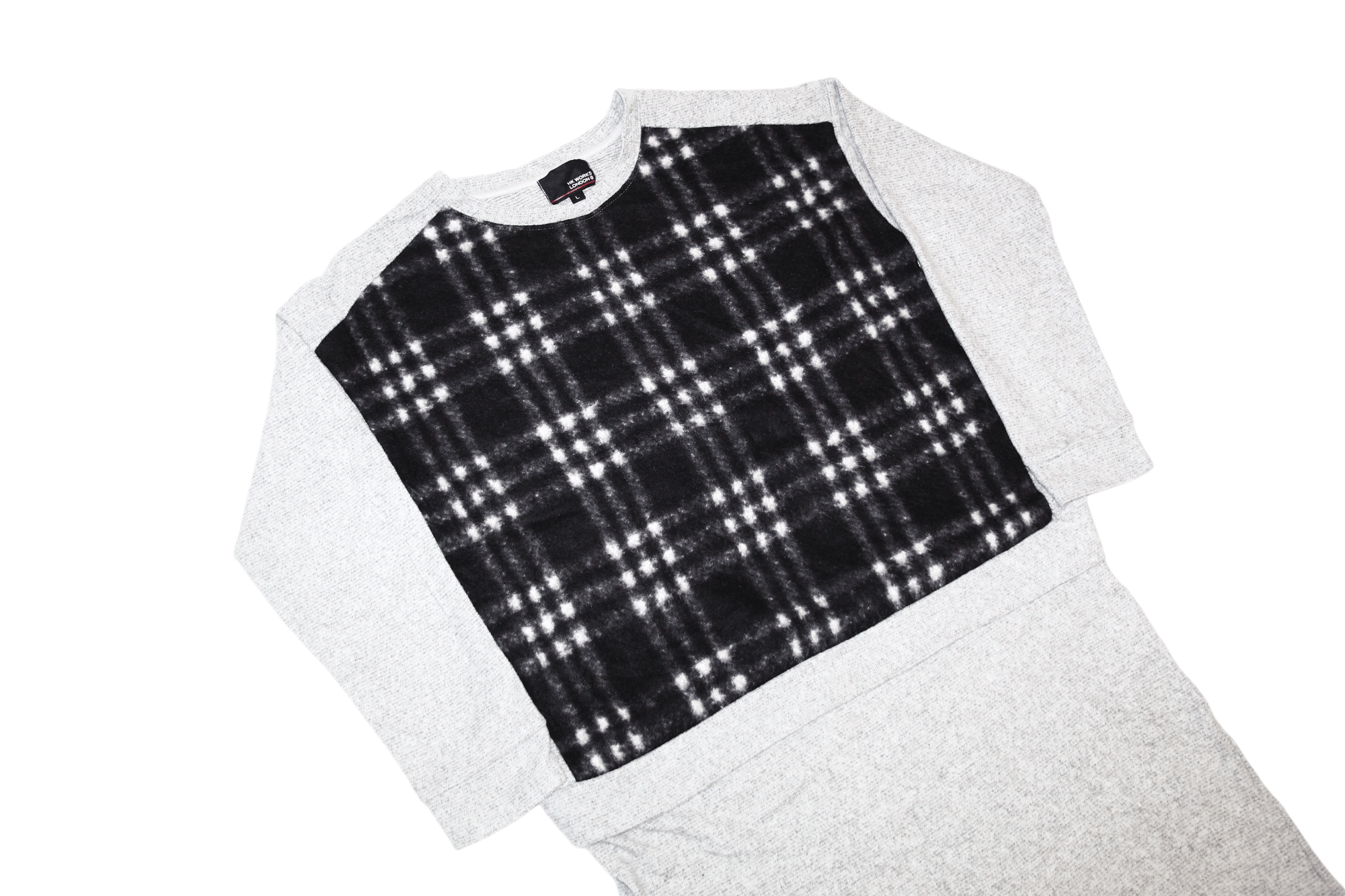Japanese Brand Vtg HK Works London Plaid Fleece L/S Tunic Relax Fit Size L / US 10 / IT 46 - 3 Thumbnail