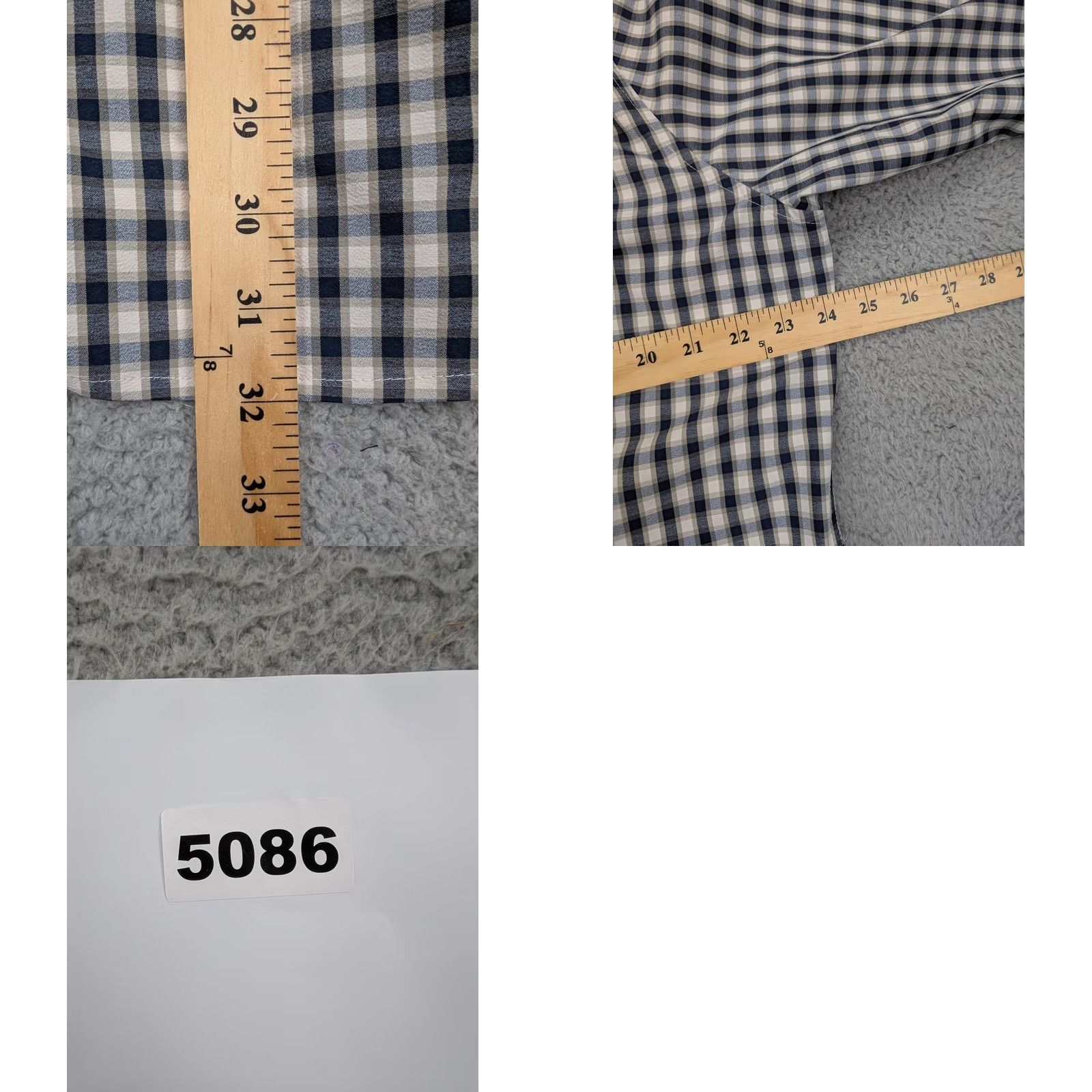 Mizzen+Main Mizzen+Main Leeward Shirt Mens 2XL Trim Fit Blue Plaid Dress Shirt Size 48R - 9 Thumbnail