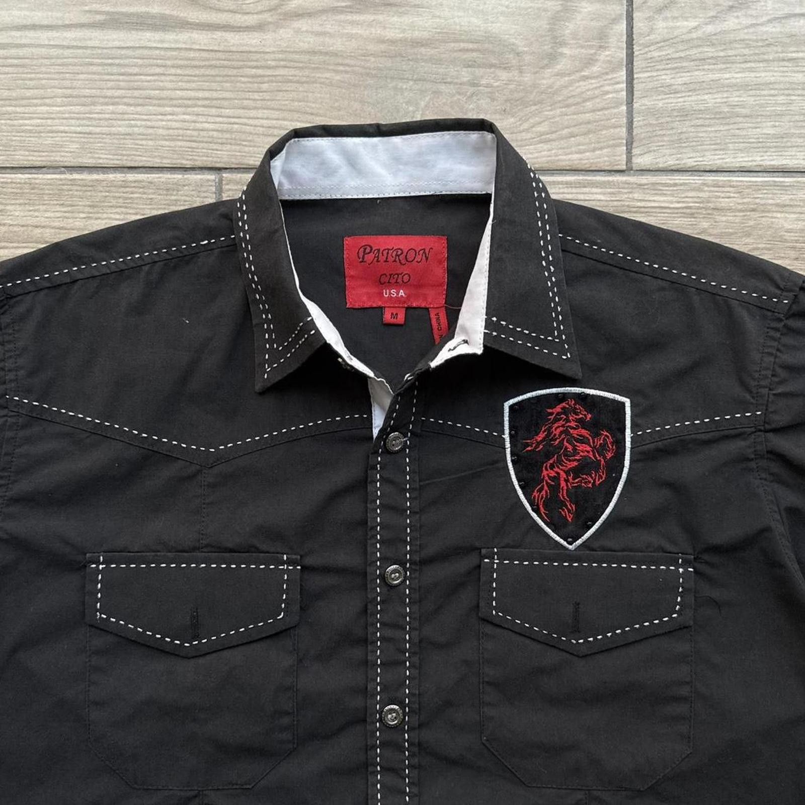 Other Y2K Patroncito USA Horses Western black button up shirt Size US M / EU 48-50 / 2 - 6 Thumbnail