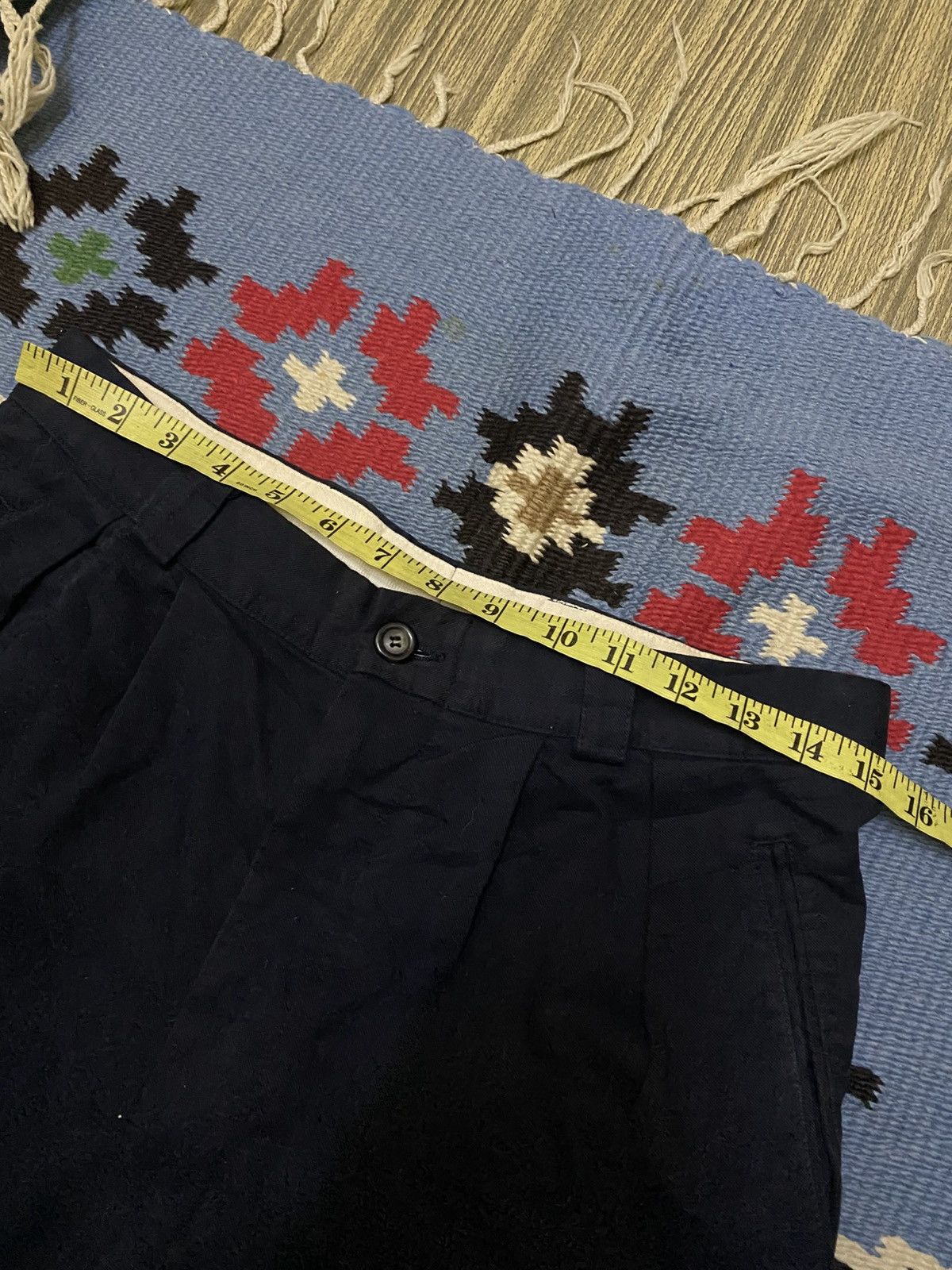 Giorgio Armani VINTAGE BLUE BLACK GIORGIO ARMANI BAGGY PANT Size US 30 / EU 46 - 5 Thumbnail