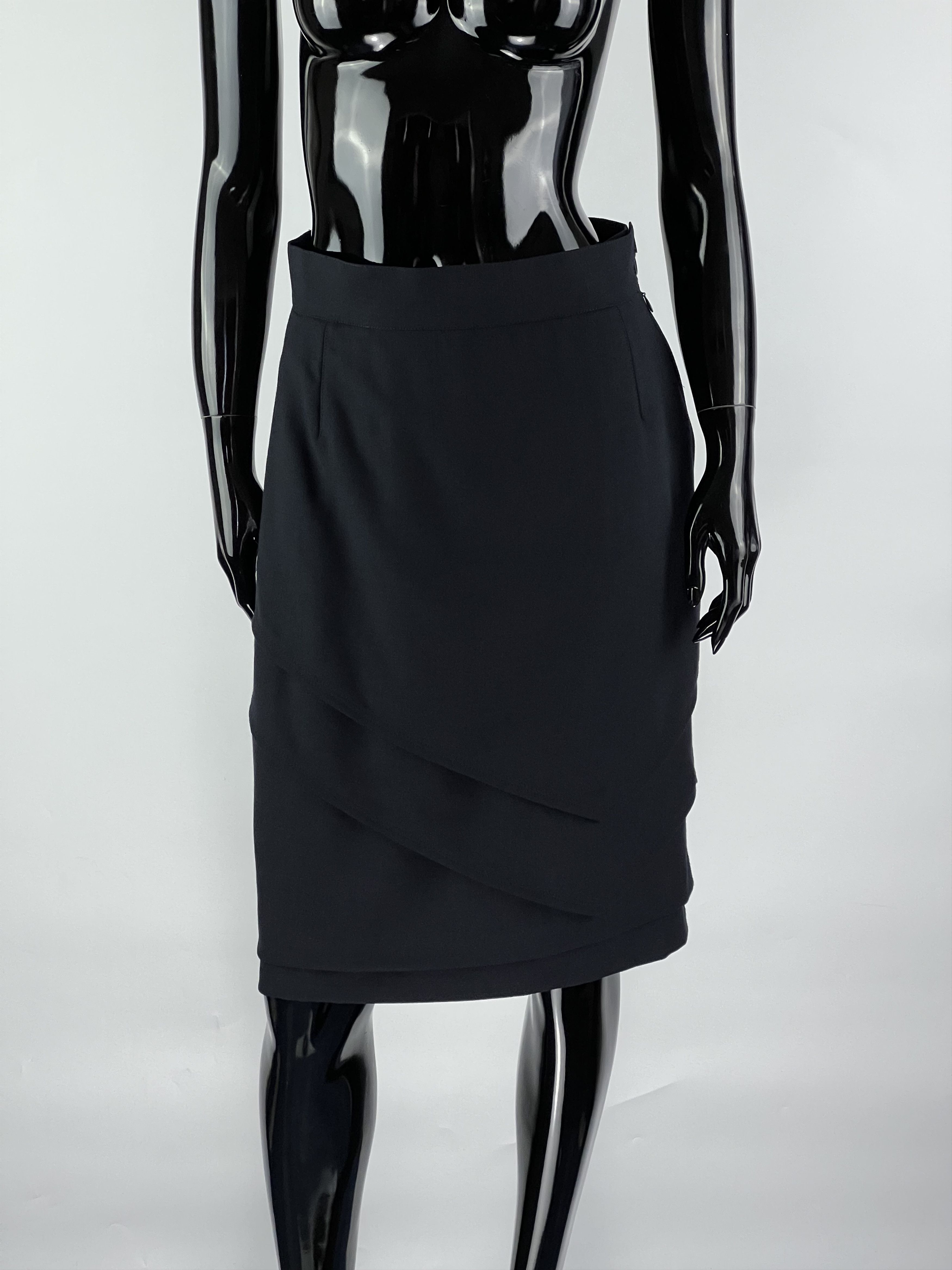 Escada × Vintage Escada By Margaretha Ley Rare Vtg Wool Midi Skirt Size 40 Size 27" / US 4 / IT 40 - 1 Thumbnail