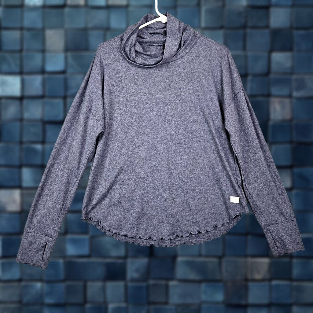 Vintage Soybu So Soft Funnel Turtle Neck Top Women's Size M heater blue Size M / US 6-8 / IT 42-44 - 1 Thumbnail