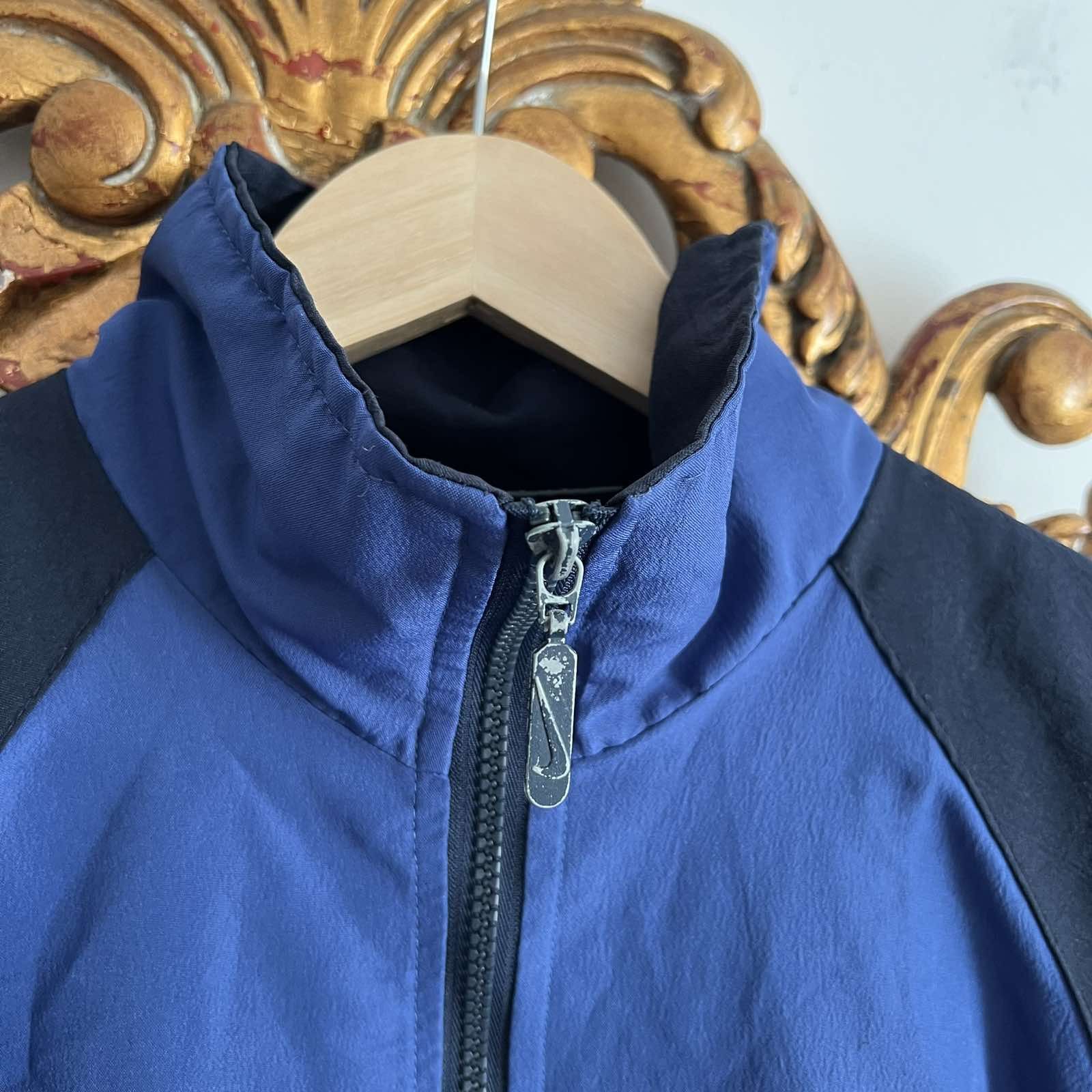 Nike × Vintage Vintage 90s Nike embroidered big swoosh split windbreaker Size US M / EU 48-50 / 2 - 4 Thumbnail
