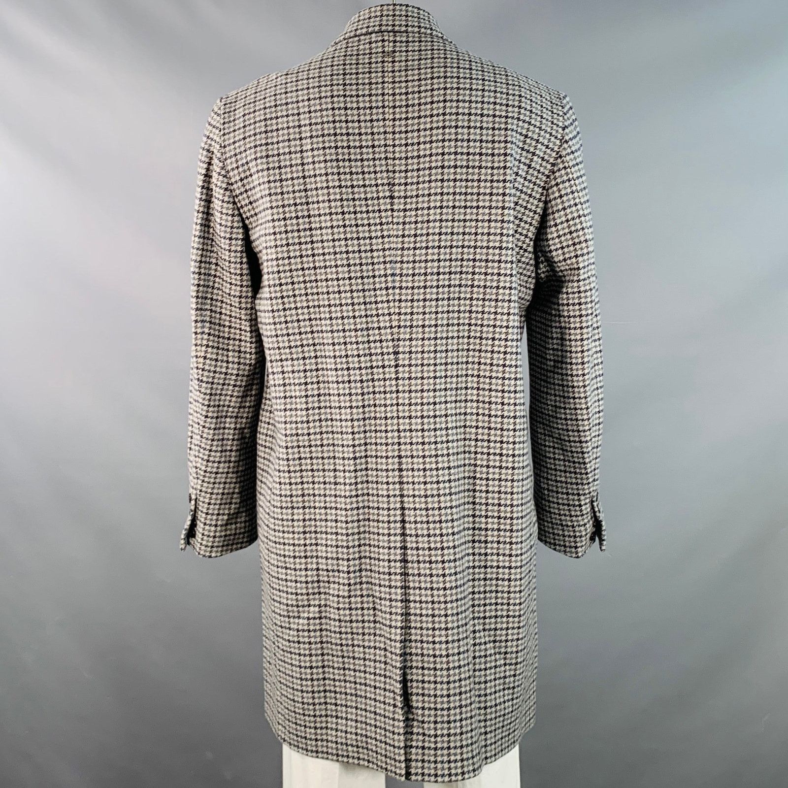 Dondup DONDUP Houndstooth Wool Single Breasted Notch Lapel Coat Size US XL / EU 56 / 4 - 4 Thumbnail