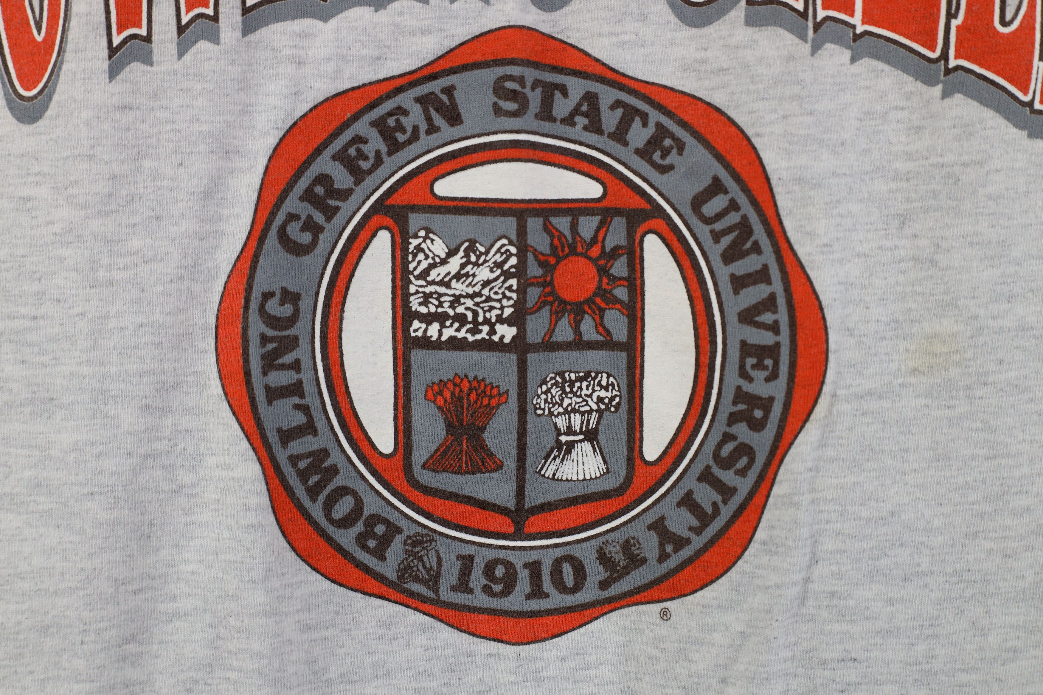 Vintage Vintage 90s Bowling Green State University T-Shirt Gray USA Size US XL / EU 56 / 4 - 5 Thumbnail