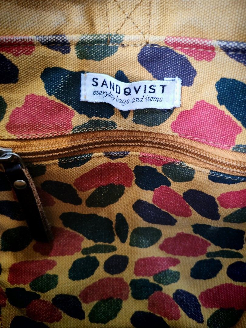SANDQVIST Sandqvist Camo Tote Bag Canvas Leather Rare Sweden Size ONE SIZE - 7 Thumbnail