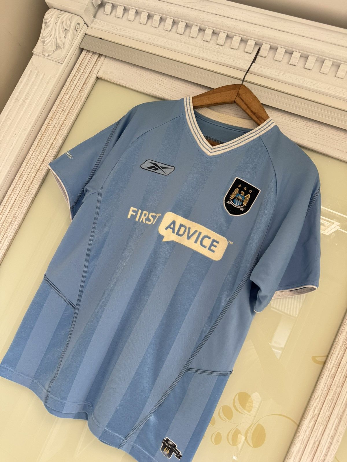 Reebok Vintage Manchester City 2003-2004 Home Soccer Jersey Shirt Size US M / EU 48-50 / 2 - 3 Thumbnail