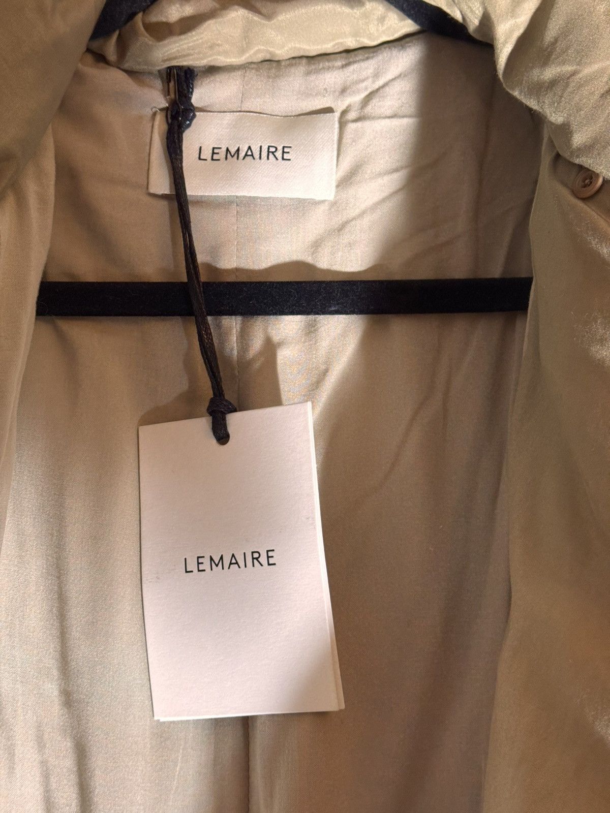 Lemaire lemaire runway fw21 beige silk dawn jacket coat 38 Size S / US 4 / IT 40 - 3 Thumbnail