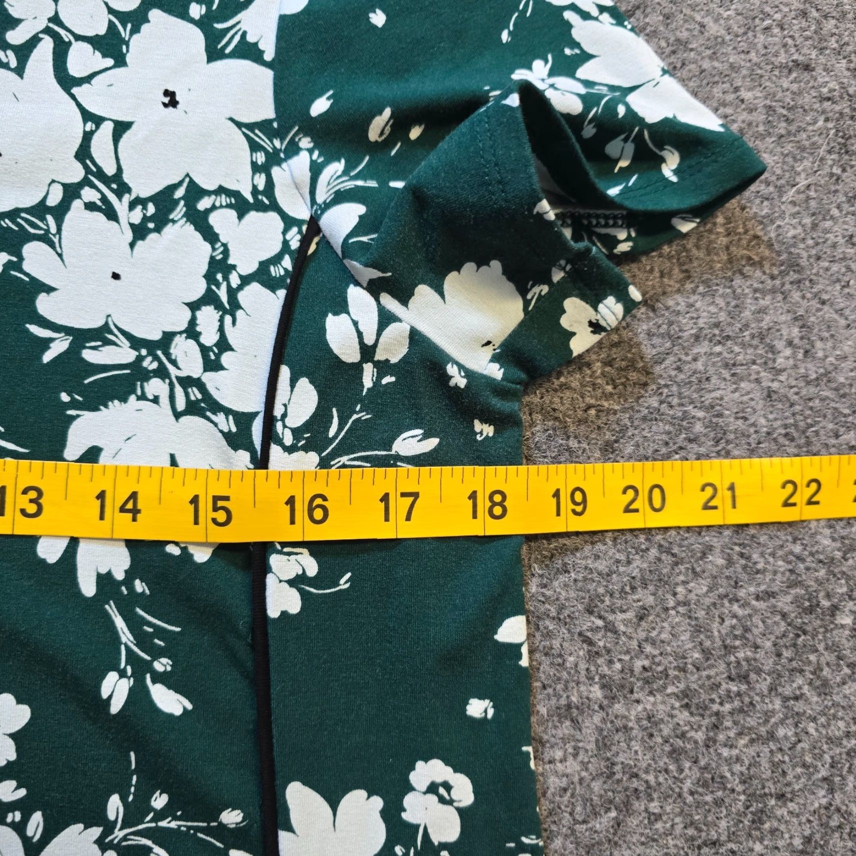 J. Jill J Jill Dress Women PS Green Floral Wearever A-Line Stretch Casual Short Sleeve Round Neck Petite Size S / US 4 / IT 40 - 5 Thumbnail