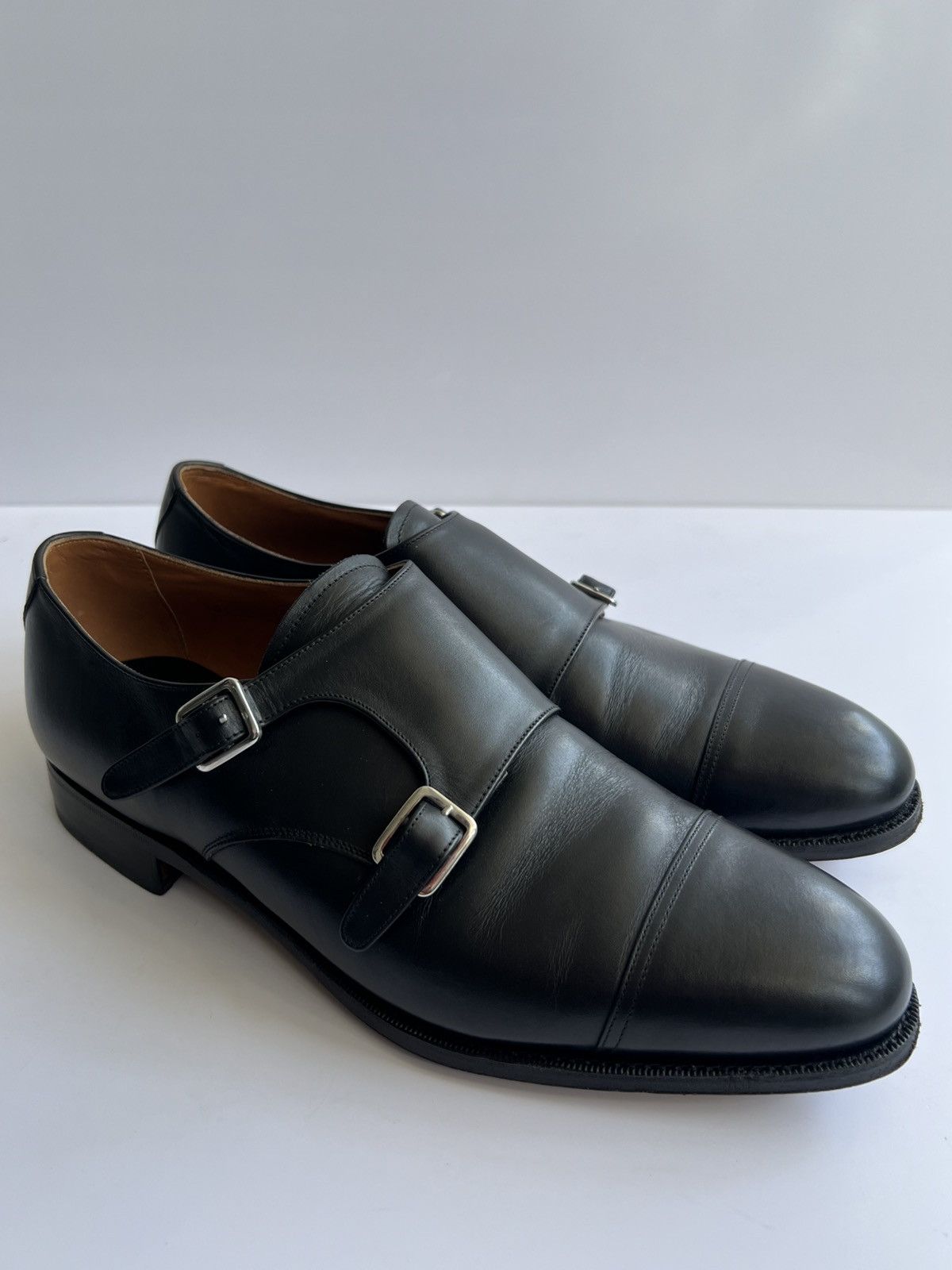Meermin Meermin - 101341 Black Calf E - Double Monk Dress Shoes Size US 11.5 / EU 44-45 - 4 Thumbnail