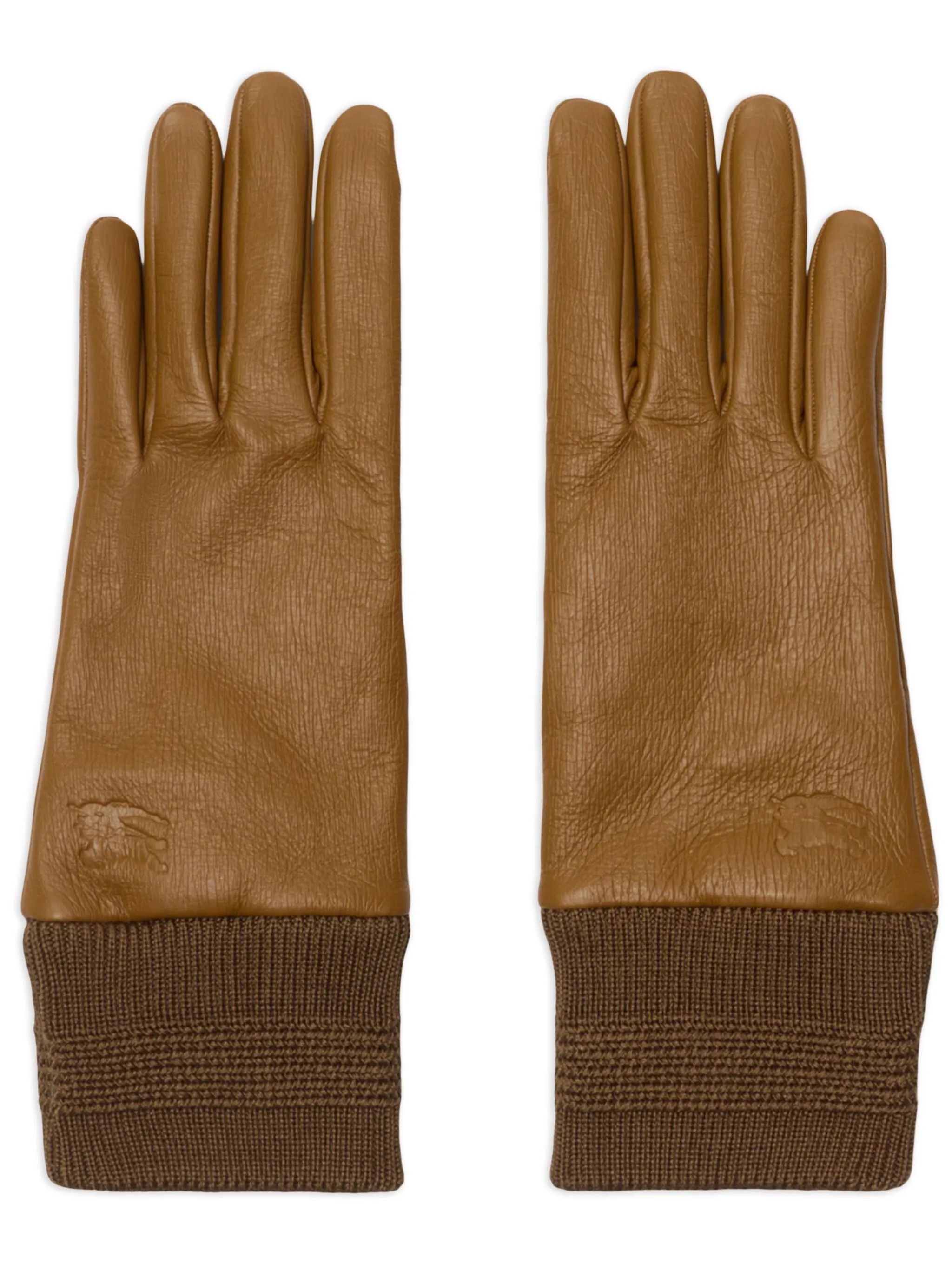 Burberry o1w1db10126 Size: 7 / EKD Leather Gloves in Brown Size ONE SIZE - 1 Thumbnail